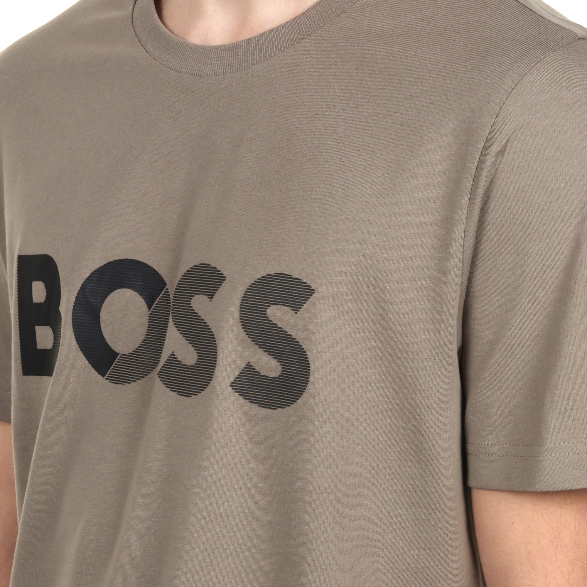 BOSS Tee Tape Logo SP25 - Brindle 334 - 50530990-334