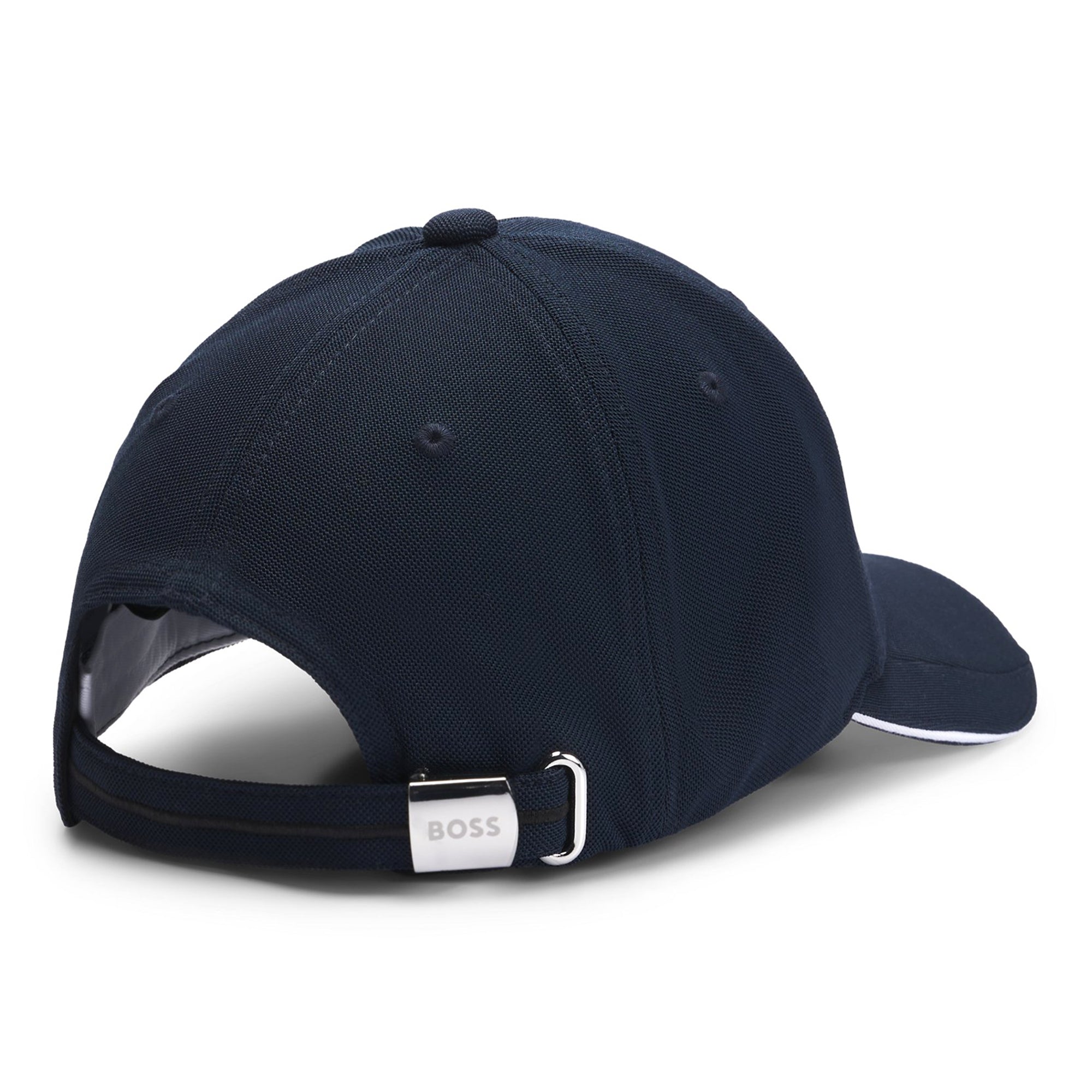Navy Blue Hugo Boss Cap Embroidered Logo Cotton Twill Baseball Cap