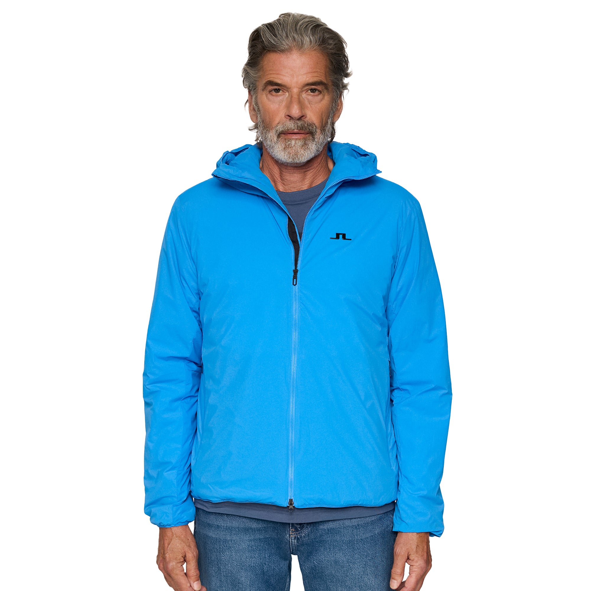 J.Lindeberg Clinton Hooded Jacket FW25 - Sonic Blue O556