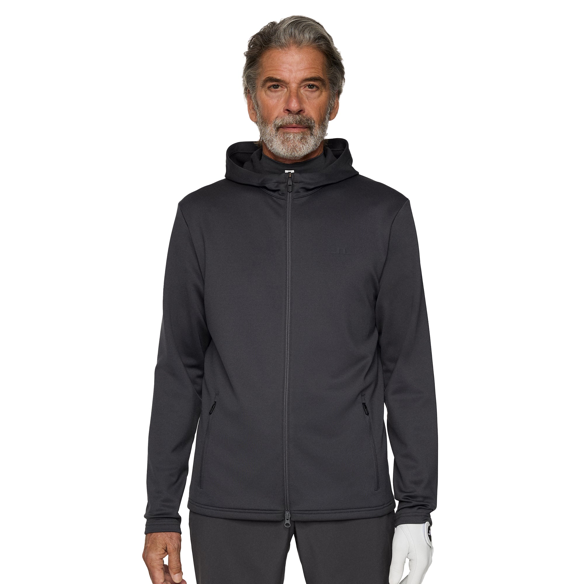 J.Lindeberg Golf Aerial Full Zip Hoodie FW25 - Asphalt W015