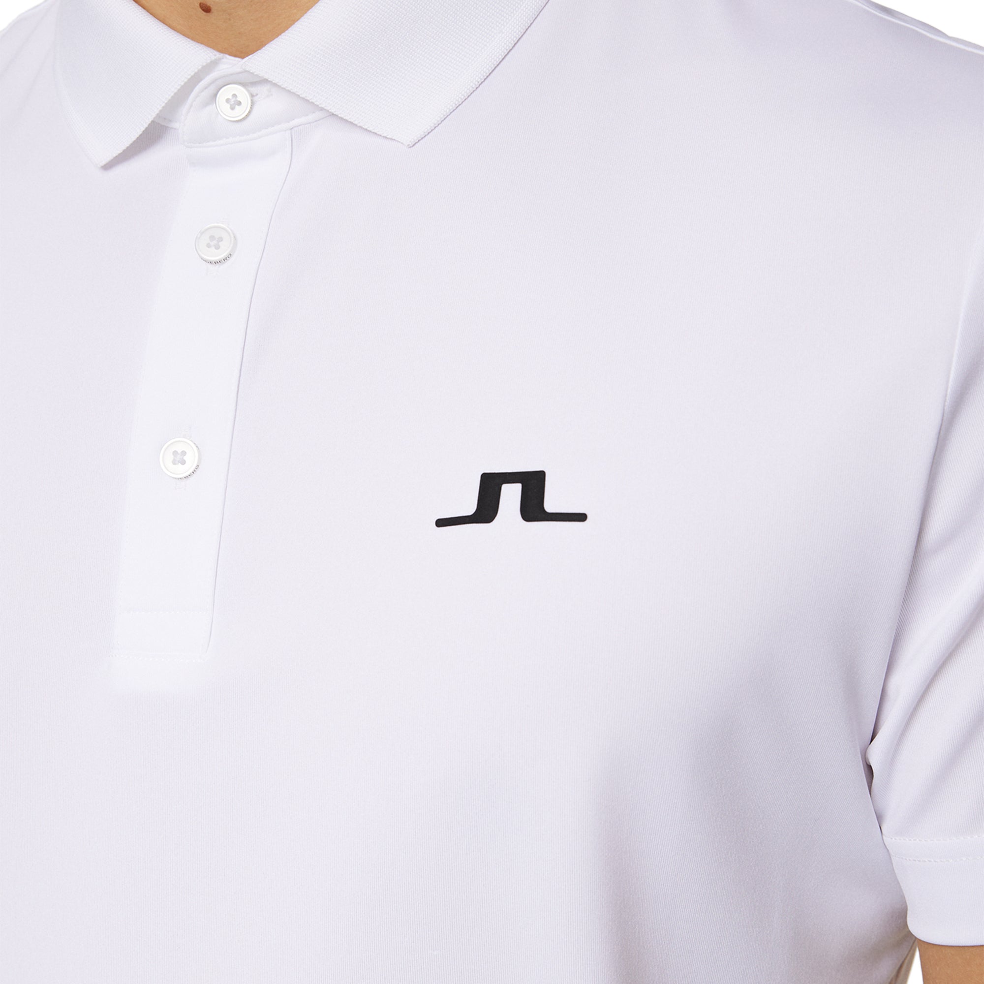 J.Lindeberg Golf Bridge Polo Shirt SS25 - White 0000 - GMJT11762