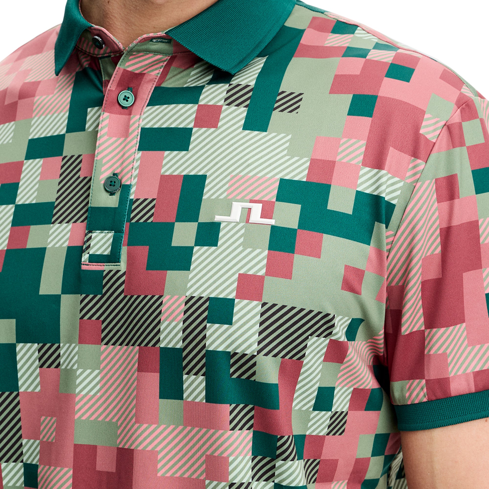 J.Lindeberg Golf Bridger Tour Print Polo Shirt SS26 - Tour 26