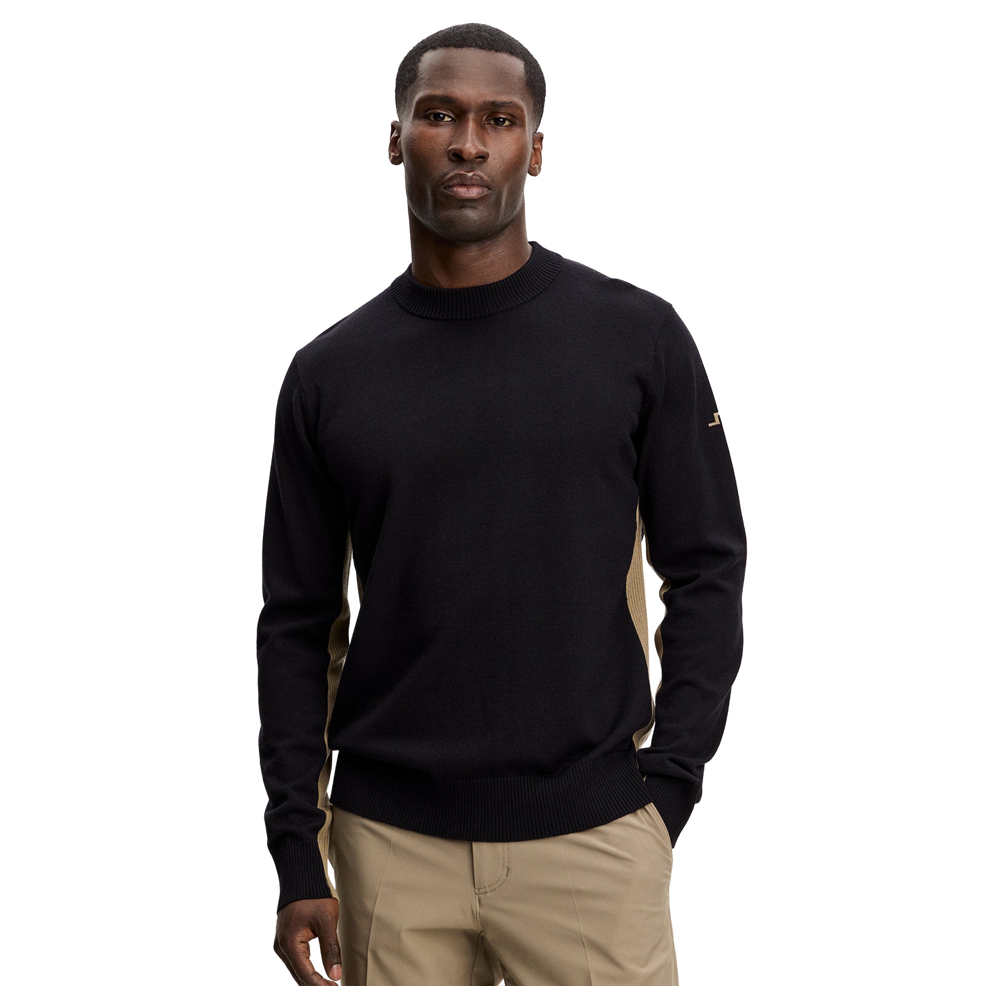 J.Lindeberg Golf Chester Knitted Crewneck Sweater FW26 - Black