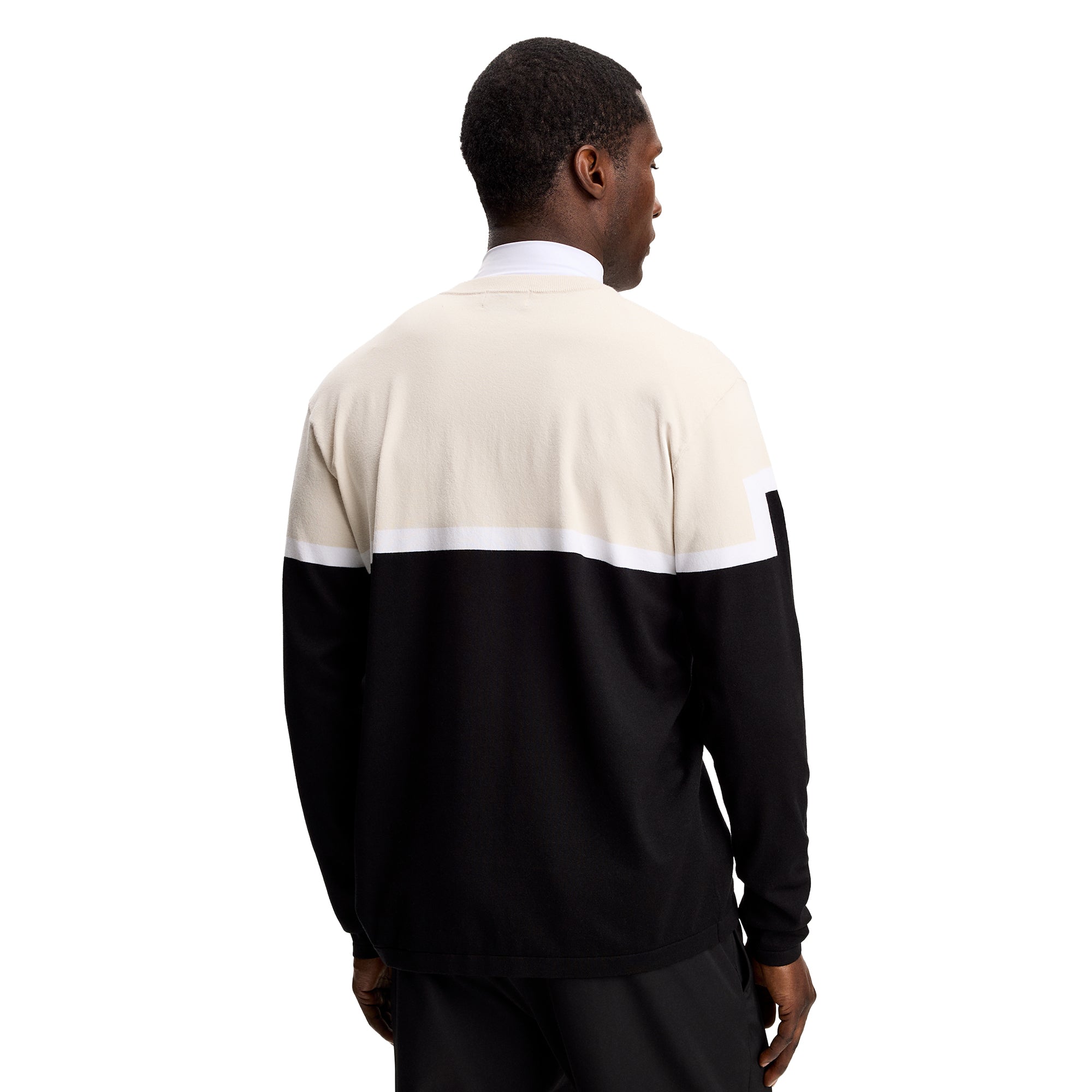 J.Lindeberg Golf Emrik Block Knitted Sweater SS26 - Black 9999