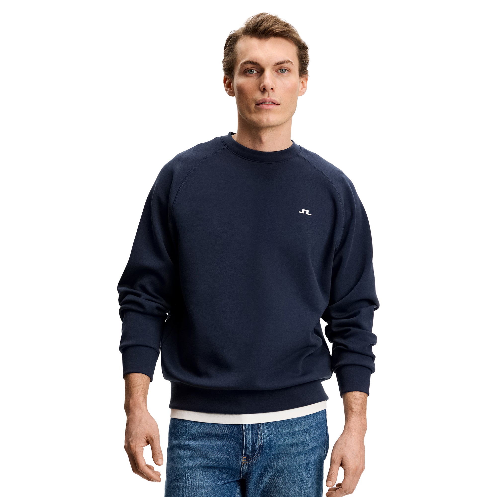 J.Lindeberg Golf Finn Crew Neck Sweater SS26 - JL Navy 6855