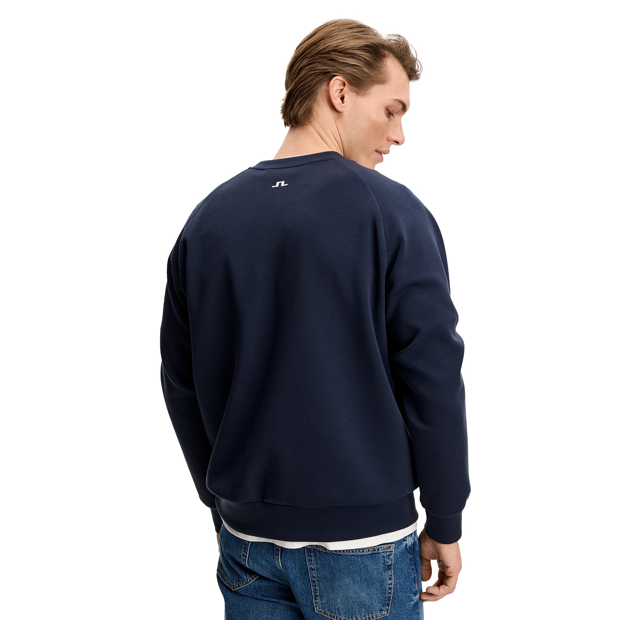 J.Lindeberg Golf Finn Crew Neck Sweater SS26 - JL Navy 6855