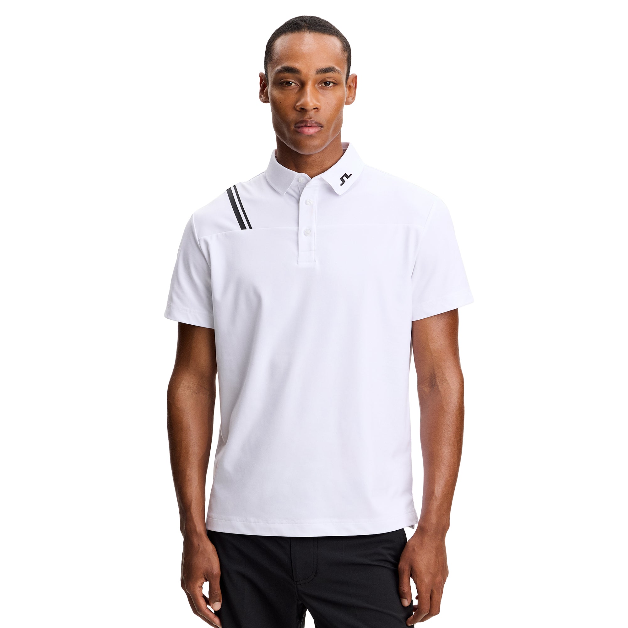 J.Lindeberg Golf Fred Polo Shirt SH26 - White 0000 - GMJT16387