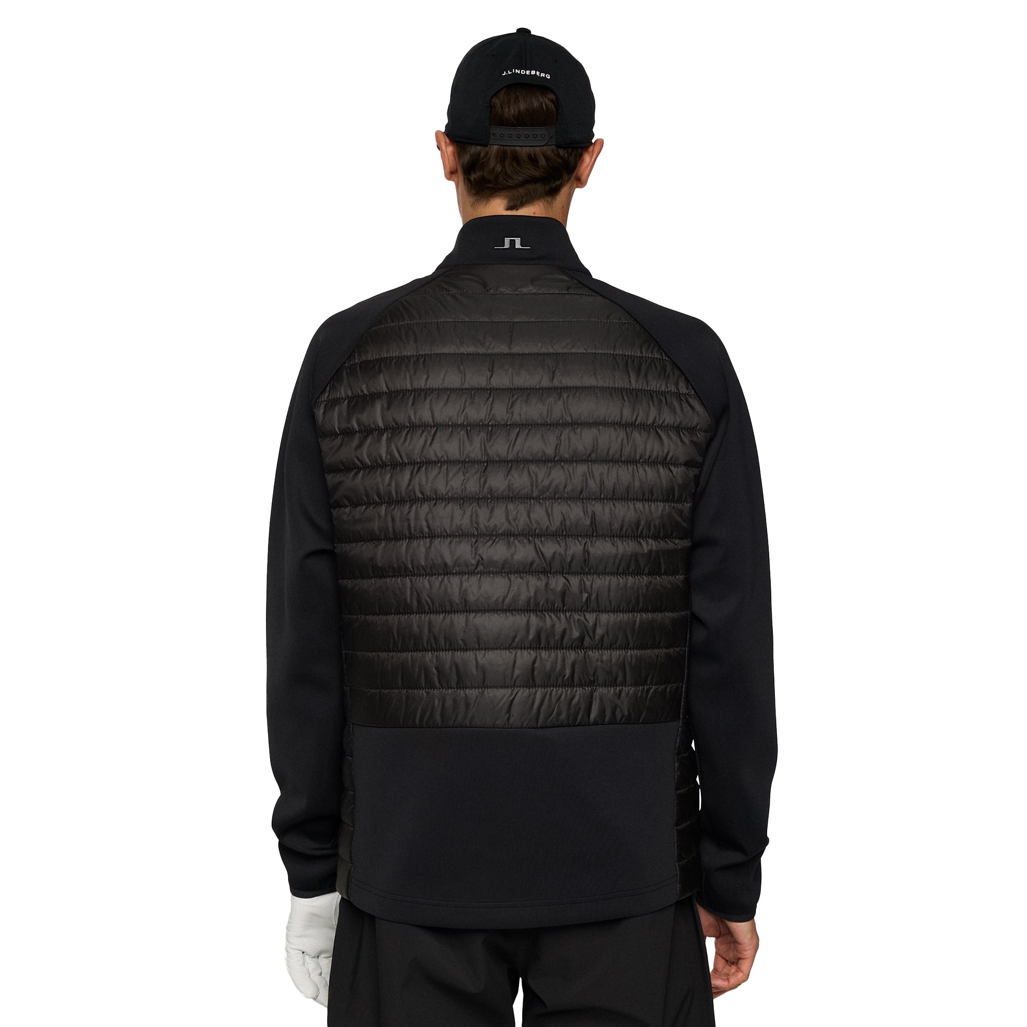 J.Lindeberg Golf Hayden Quilt Hybrid Jacket FW25 - Black