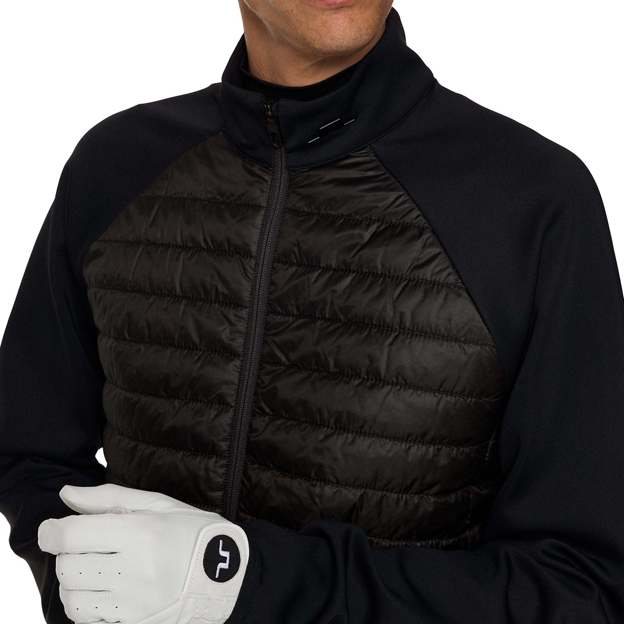J.Lindeberg Golf Hayden Quilt Hybrid Jacket FW25 - Black