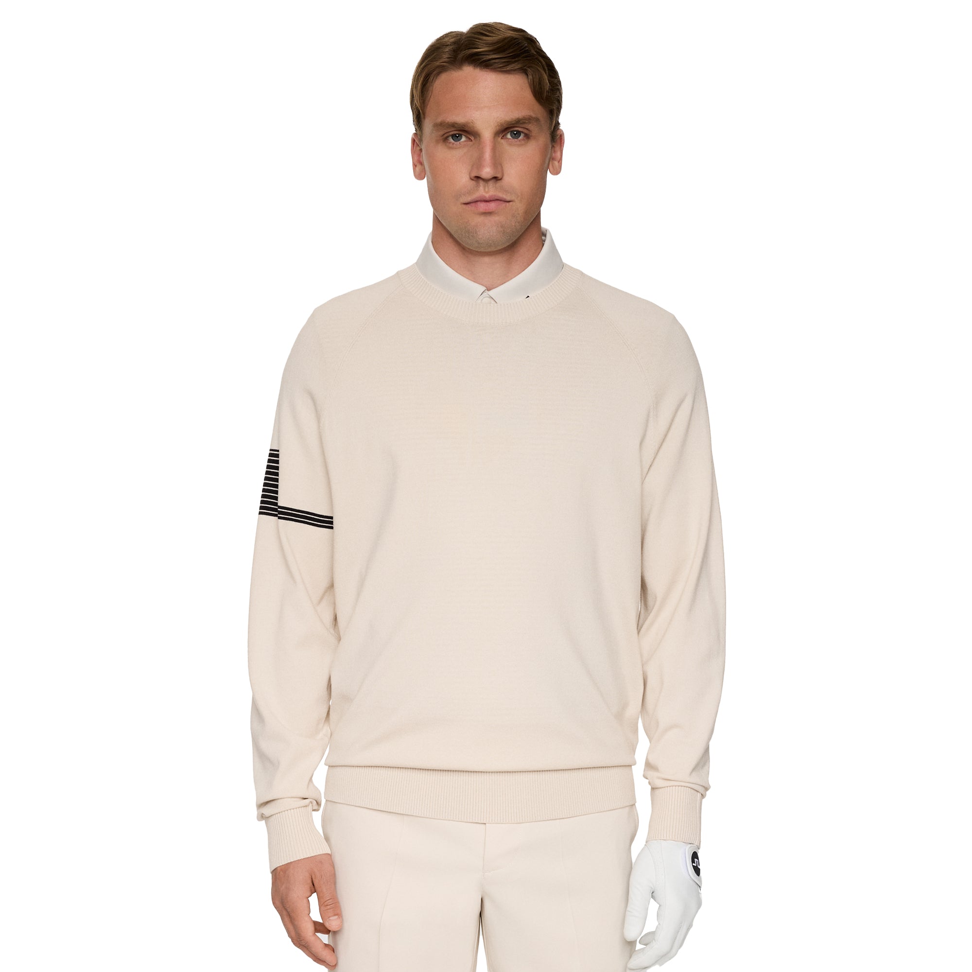 J.Lindeberg Golf Heath Knitted Sweater FW25 - Moonbeam U029