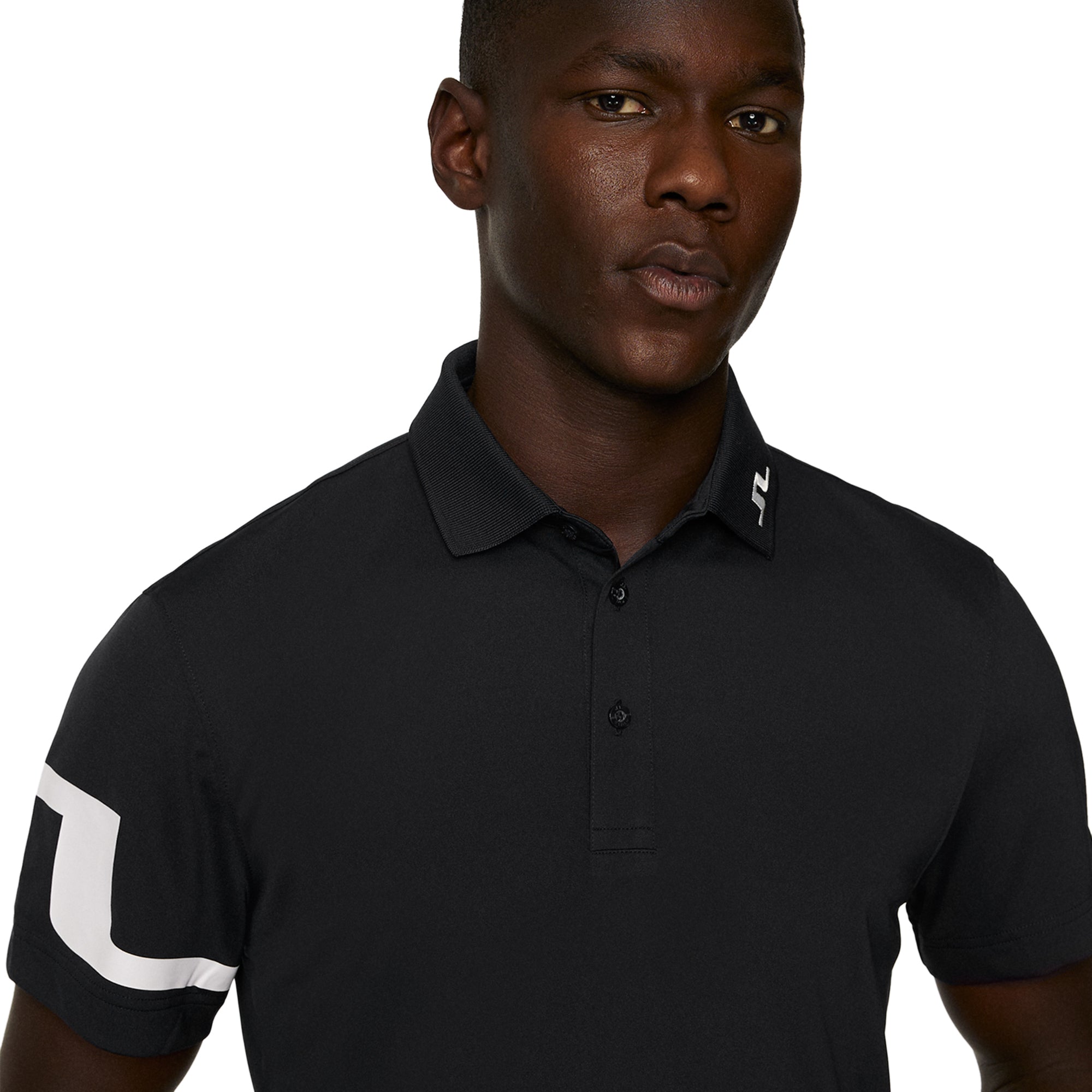J.Lindeberg Golf Heath Polo Shirt - Black 9999 - GMJT06335-9999