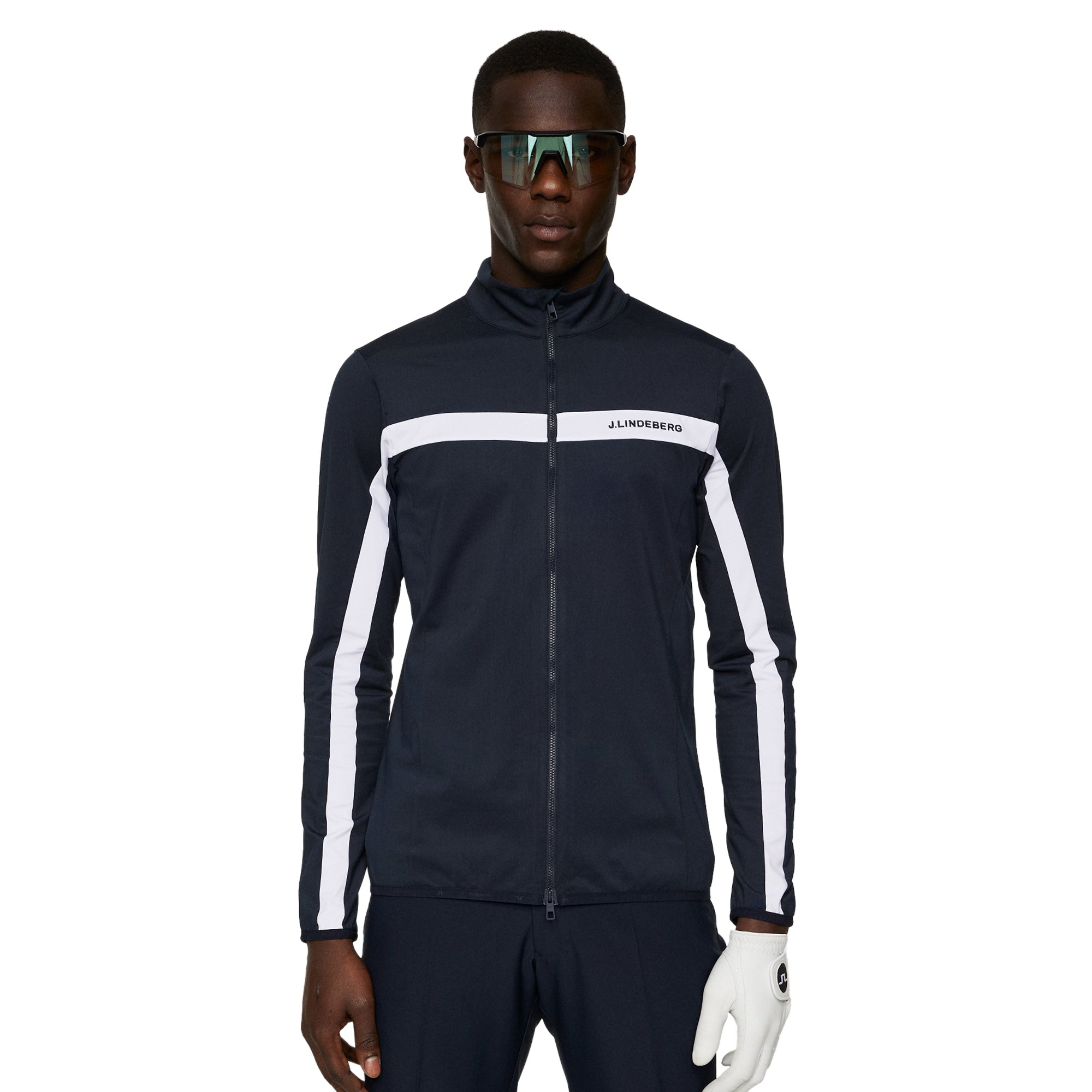 J.LINDEBERG ゴルフ ボア ダブルジップ ミッドレイヤー ブルゾン J.LINDEBERG ブルゾン アウター 「J.LINDEBERG/GOLF」バック
