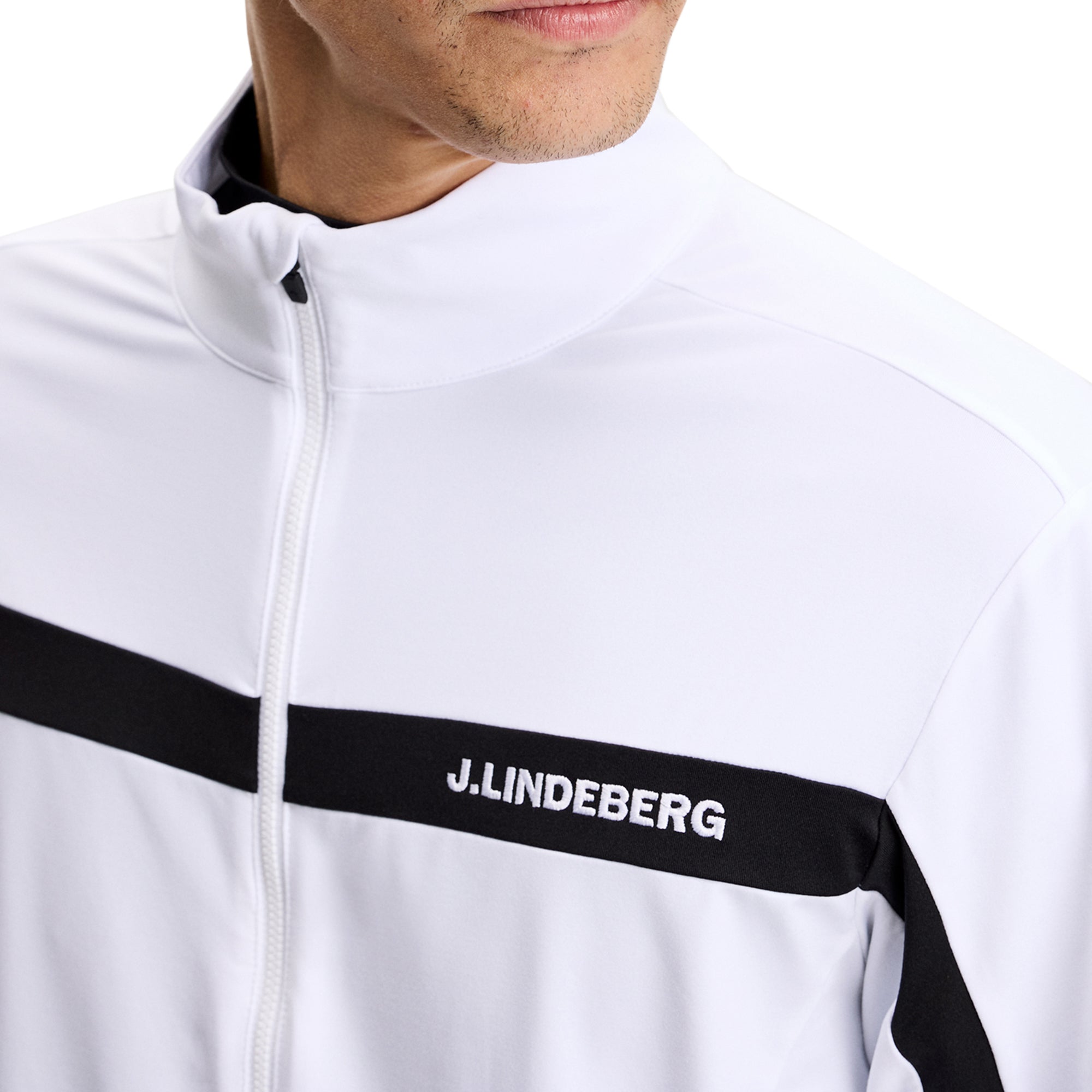 J.Lindeberg Golf Jarvis Mid Layer Jacket - White 0000 - GMJS16984