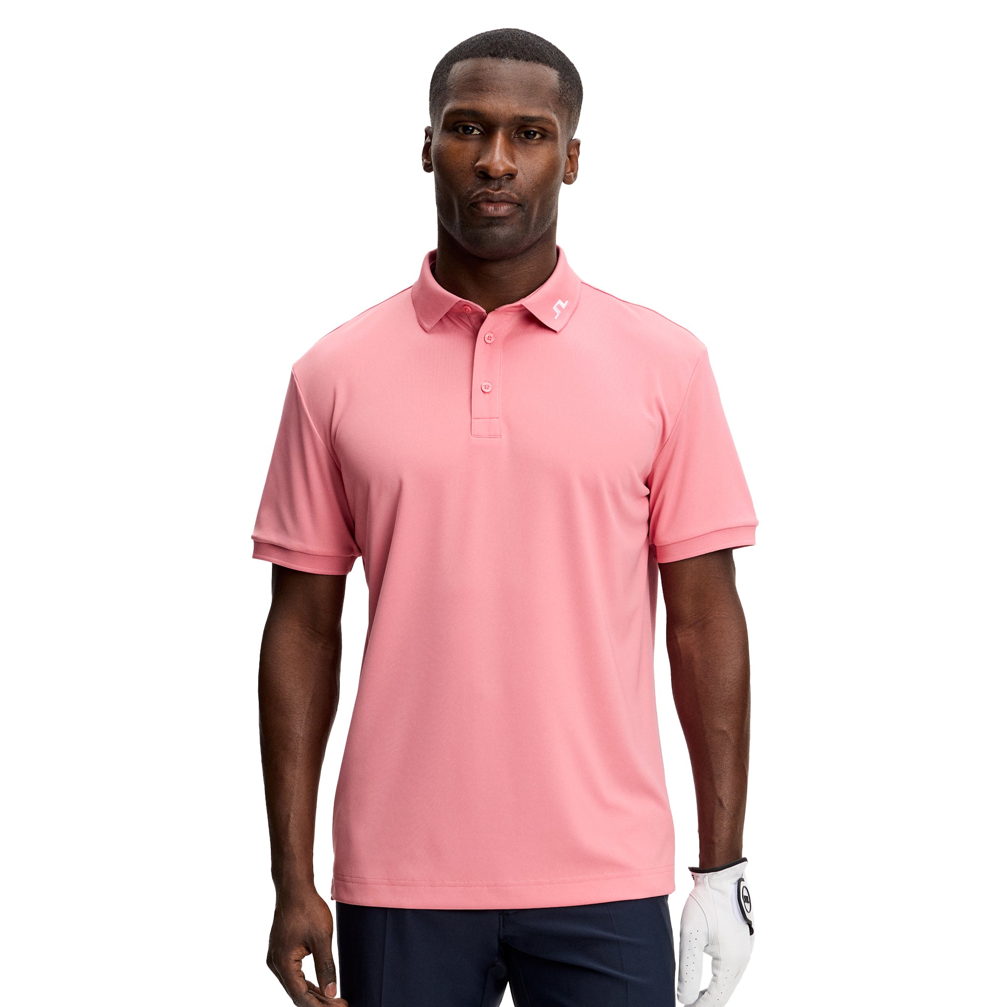 J.Lindeberg Golf KV Polo Shirt SS26 - Flamingo Plume S226