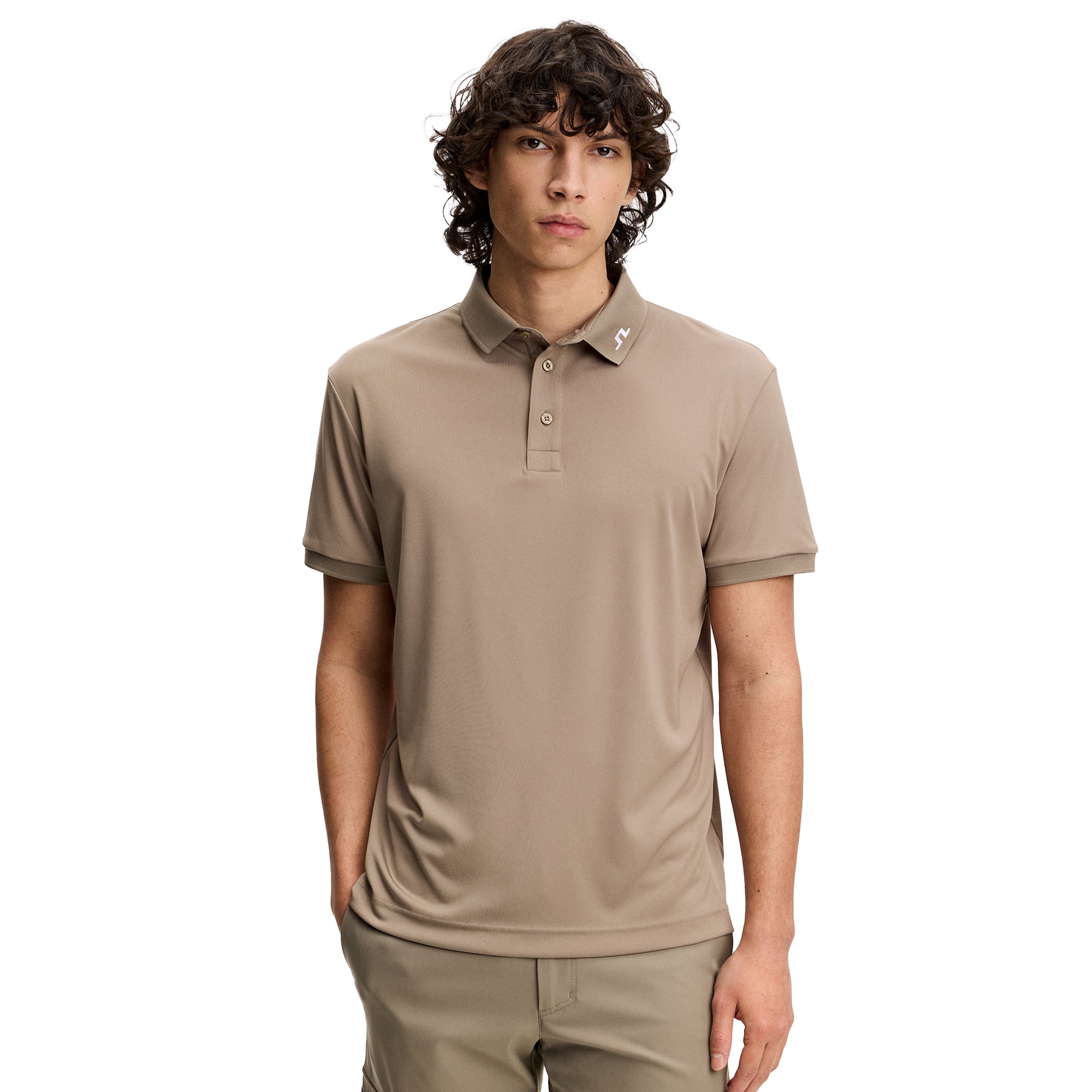 J.Lindeberg Golf KV Polo Shirt SS26 - Brindle U144 - GMJT14646