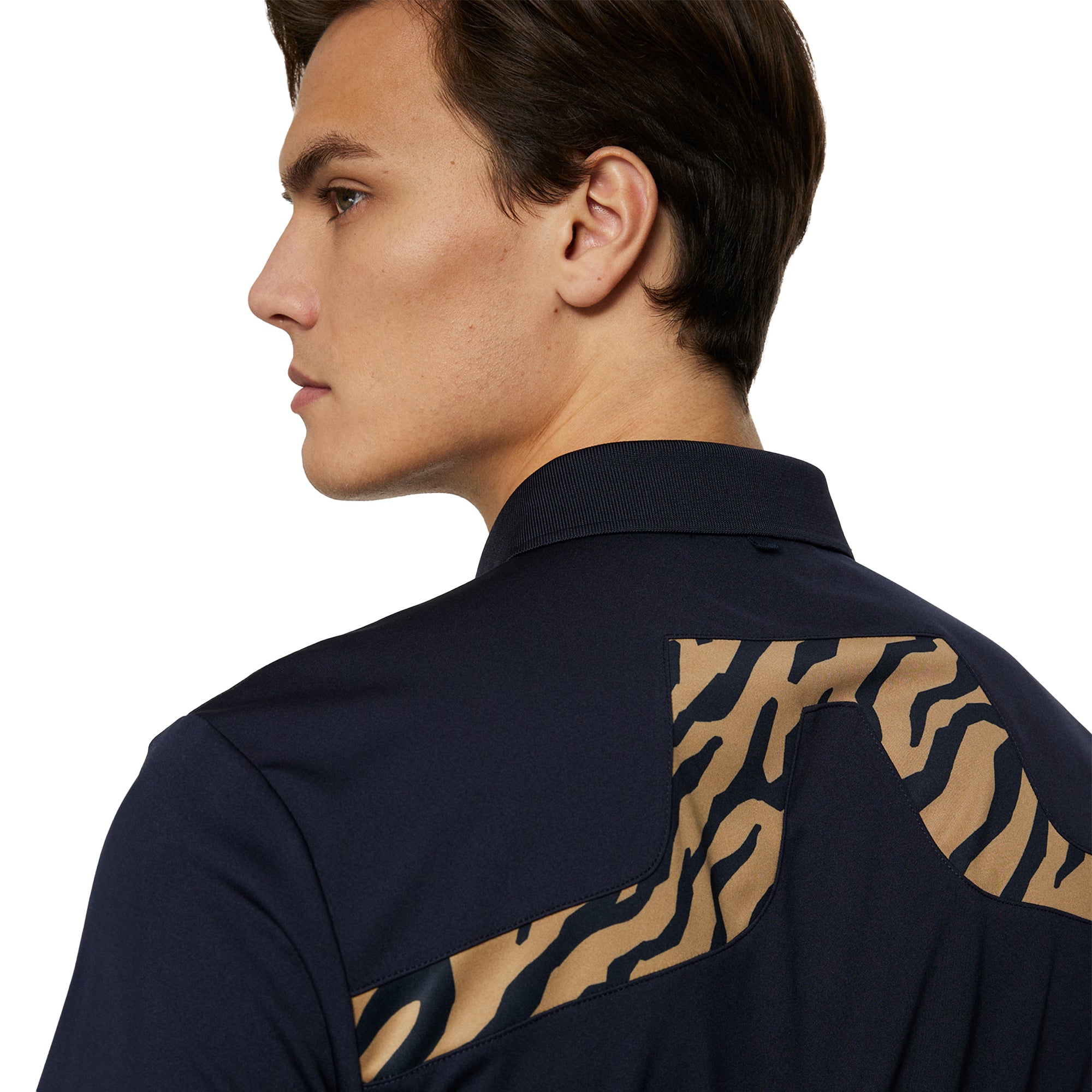 Golf KV Print Polo Shirt SS25 Tour Tiger Brown E379