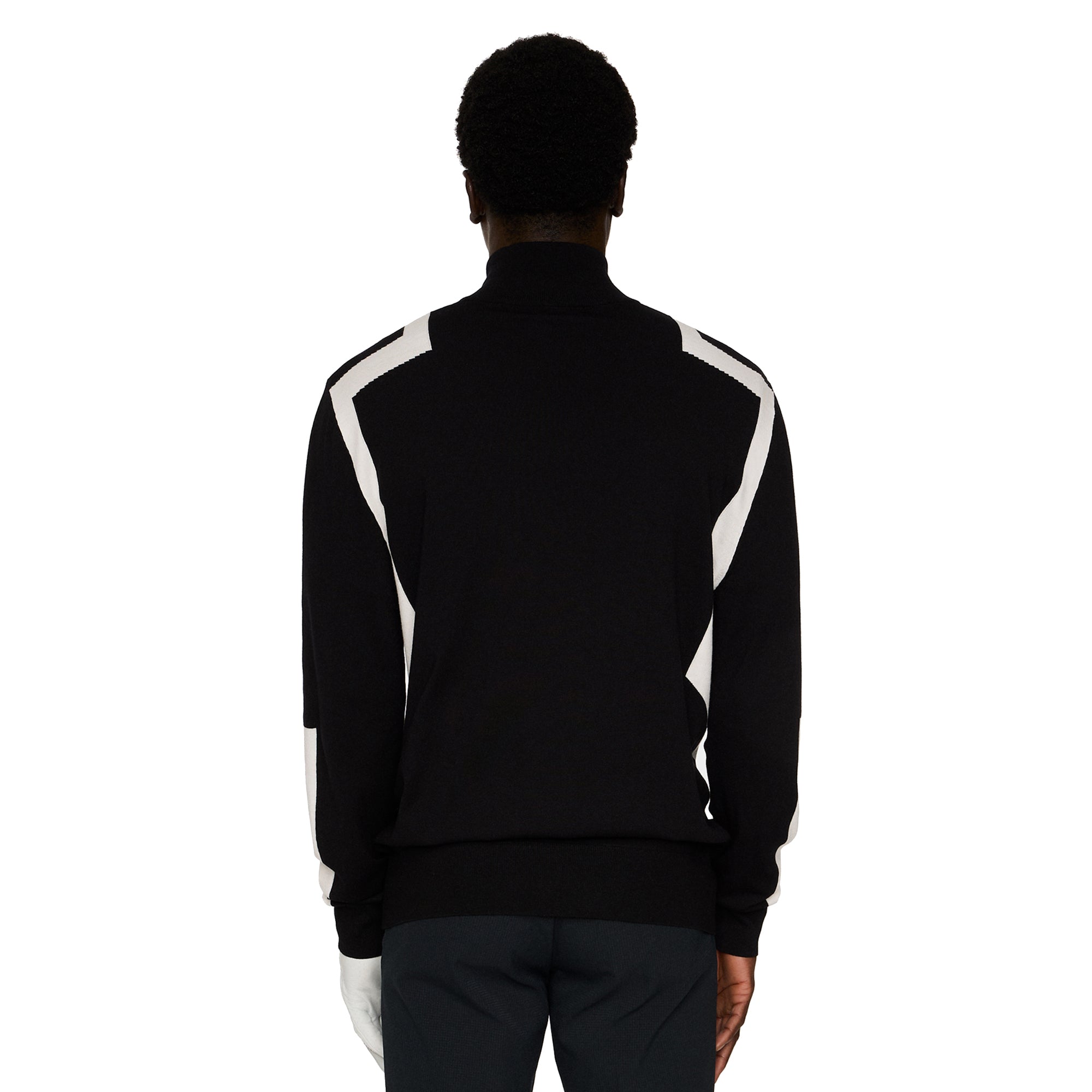J.Lindeberg Golf Kendrick Knitted Zip Neck Sweater FW25 - Black