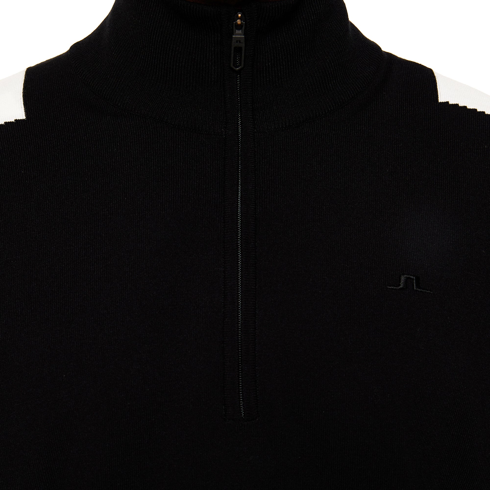 J.Lindeberg Golf Kendrick Knitted Zip Neck Sweater FW25 - Black