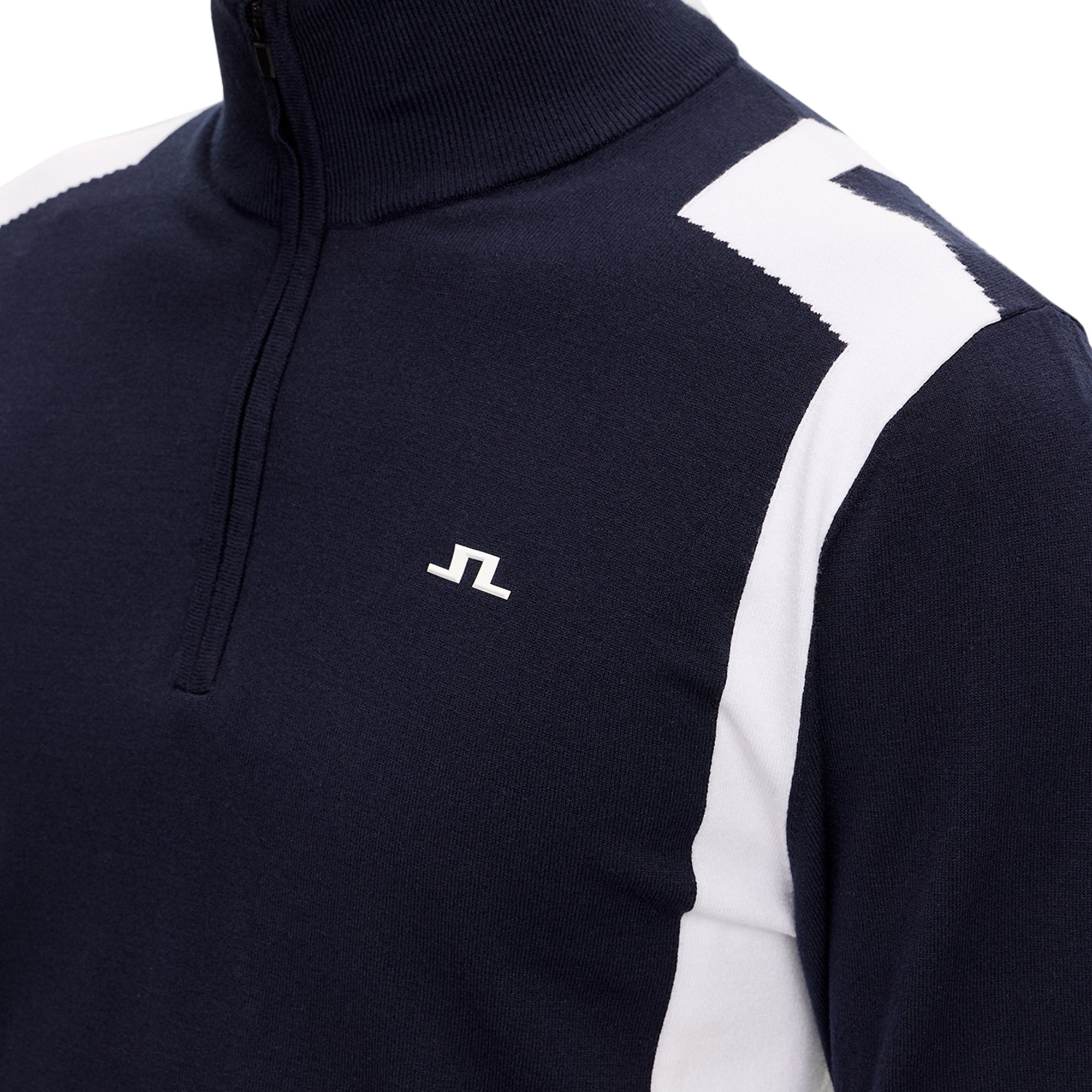 J.Lindeberg Golf Kendrick Knitted Zip Neck Sweater SS26 - JL Navy