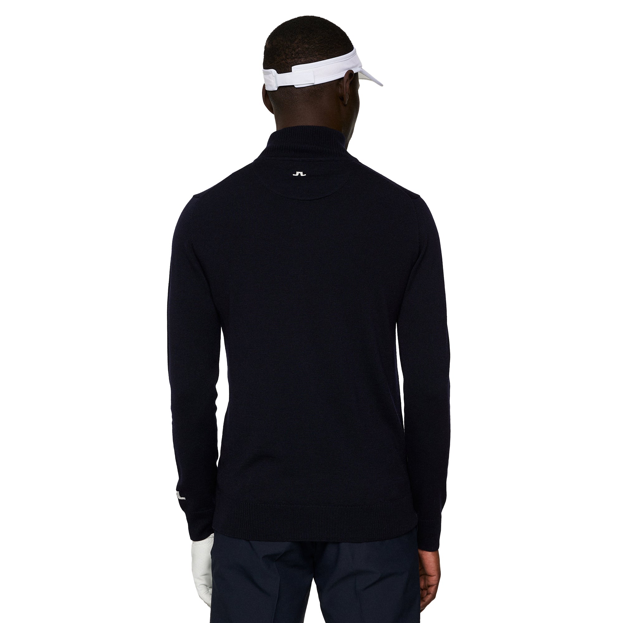 J Lindeberg Kian Zip Neck Golf Sweater - Navy J Lindeberg Kian Zip Neck Golf Sweater - Navy