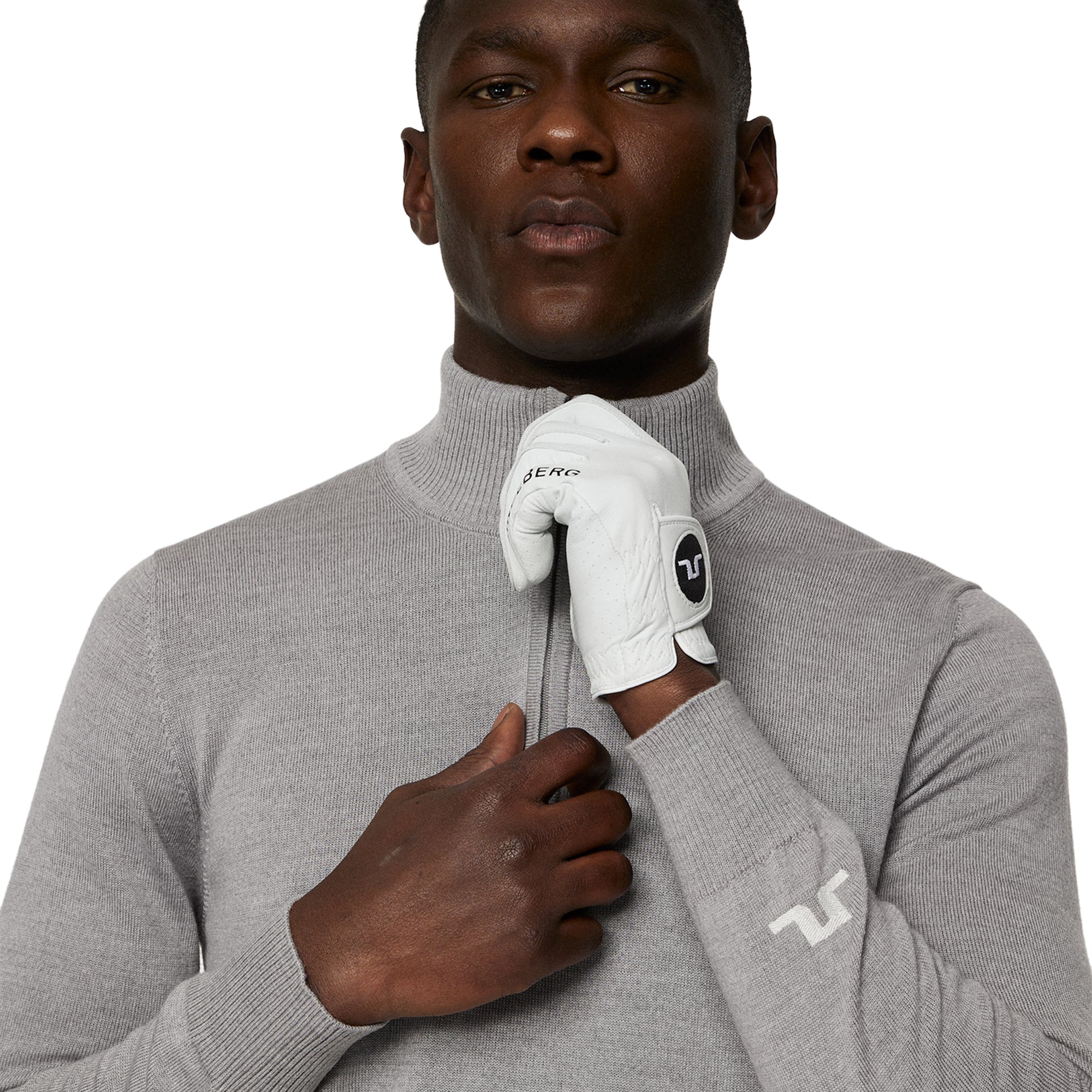 J.LINDEBERG GOLF ニットポロ J.Lindeberg Golf Kian Knitted Zip Neck Sweater FW25 - Forest