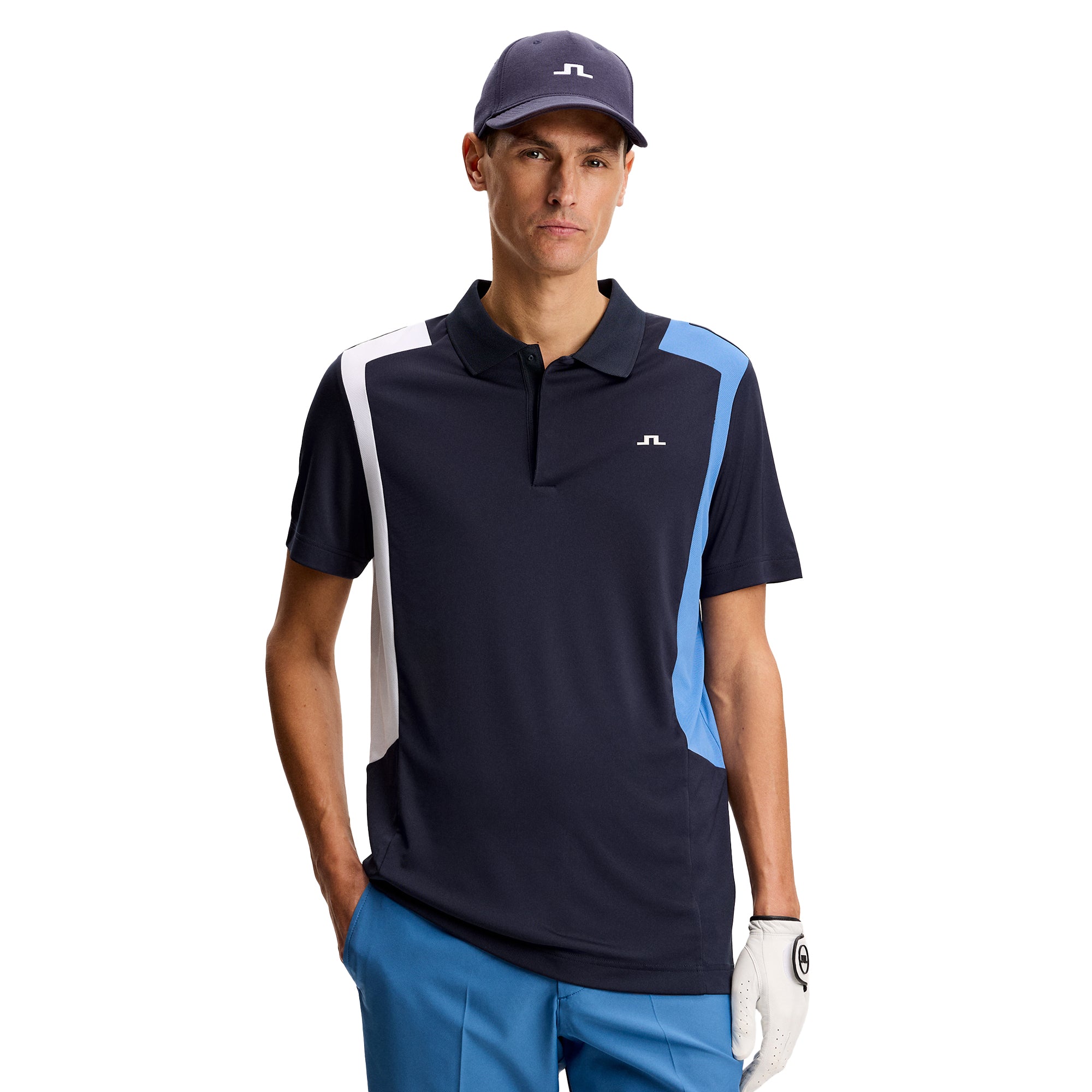 J.Lindeberg Golf Legacy Polo Shirt SS26 - JL Navy 6855 - GMJT14661