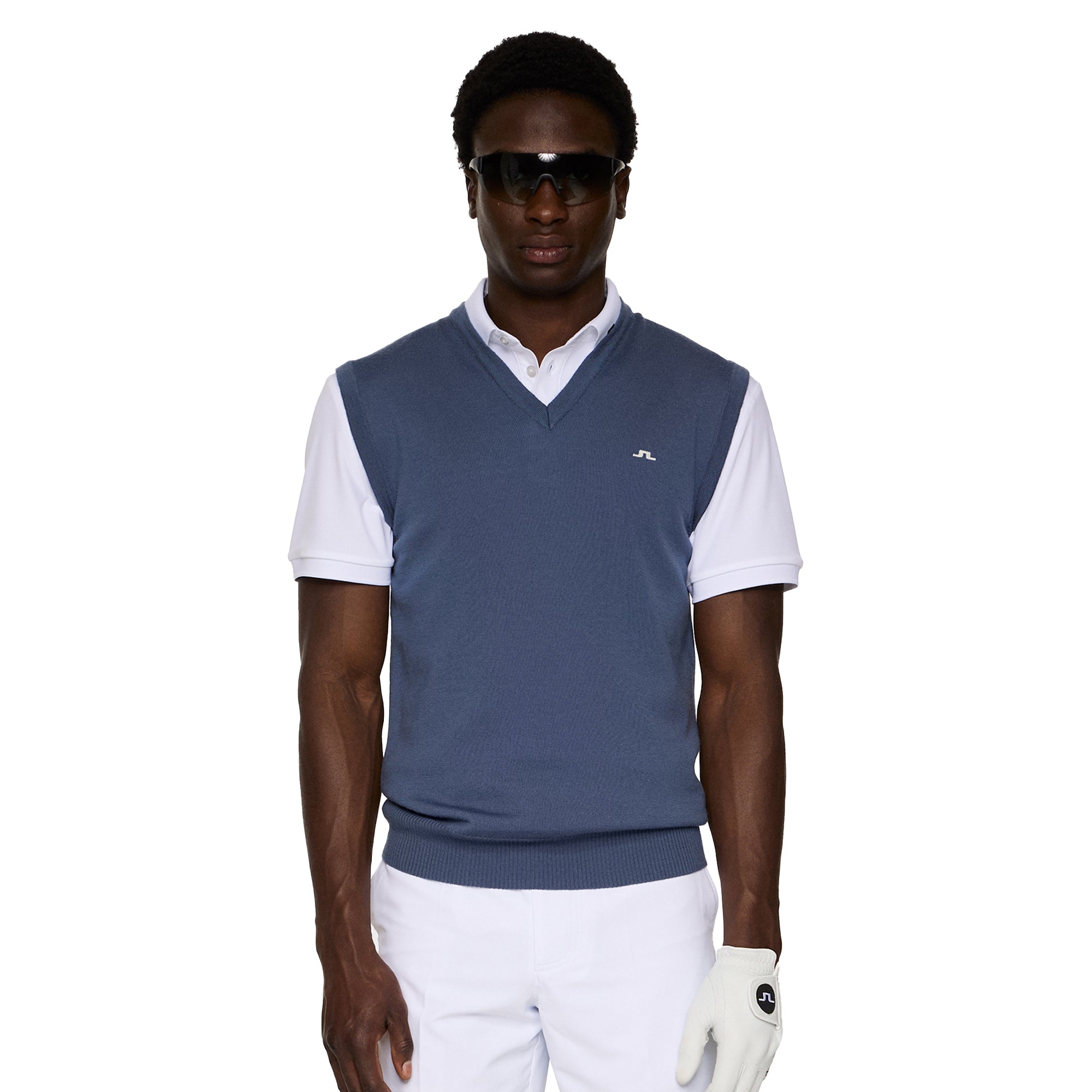 J.Lindeberg ネイビーベスト M J.LINDEBERG（メンズ）ゴルフウェア アウター 保温 Quilt ハイブリッド