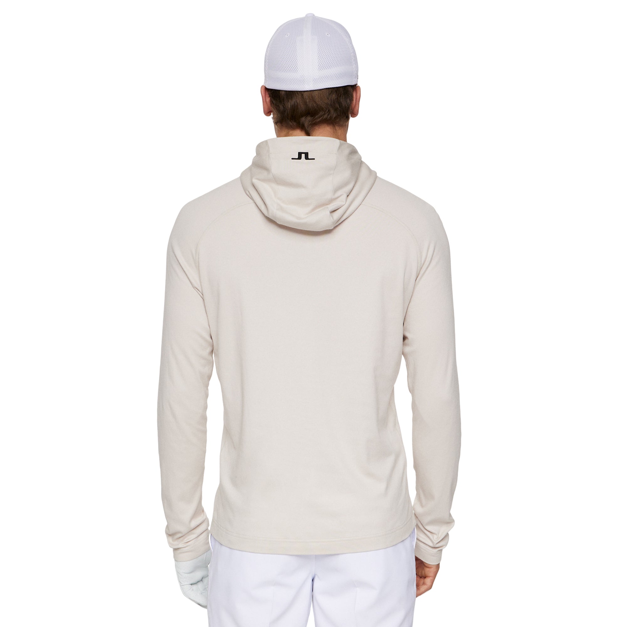 J.Lindeberg Golf Mario 1/4 Zip Hoodie SH25 - Moonbeam U029