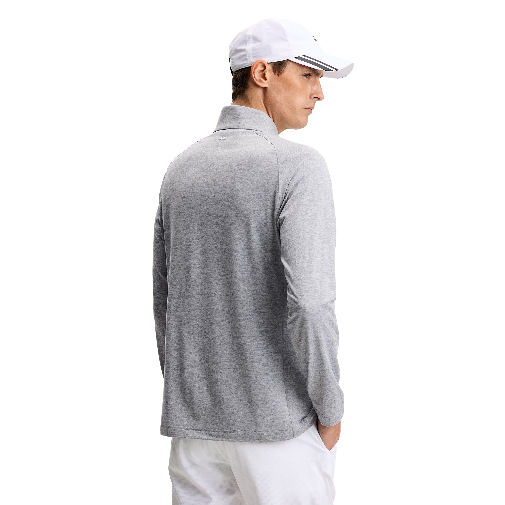 J.Lindeberg Golf Players Mid Layer PS26 - Medium Grey Melange U241