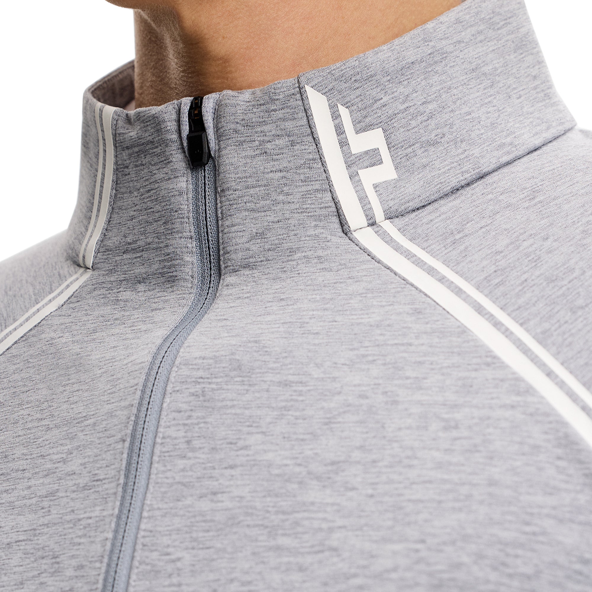 J.Lindeberg Golf Players Mid Layer PS26 - Medium Grey Melange U241