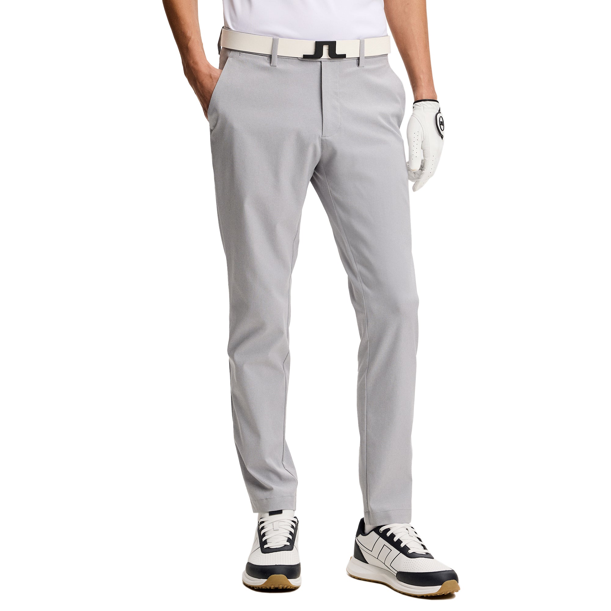 J.Lindeberg Golf Players Trousers PS26 - Medium Grey Melange U241
