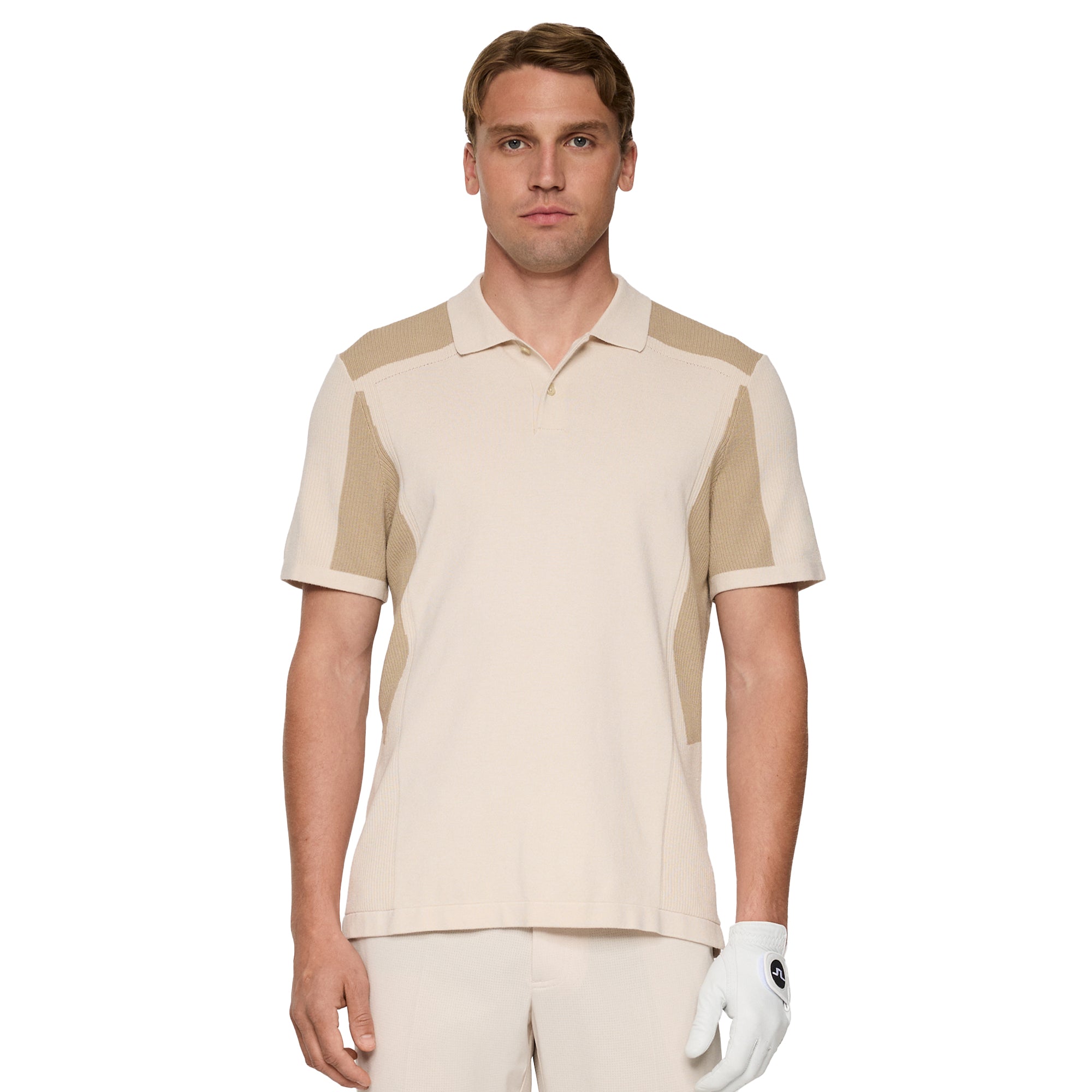 J.LINDEBERG GOLF ニットポロ J.Lindeberg Golf Ruben Knitted Polo Shirt FW25 - Moonbeam