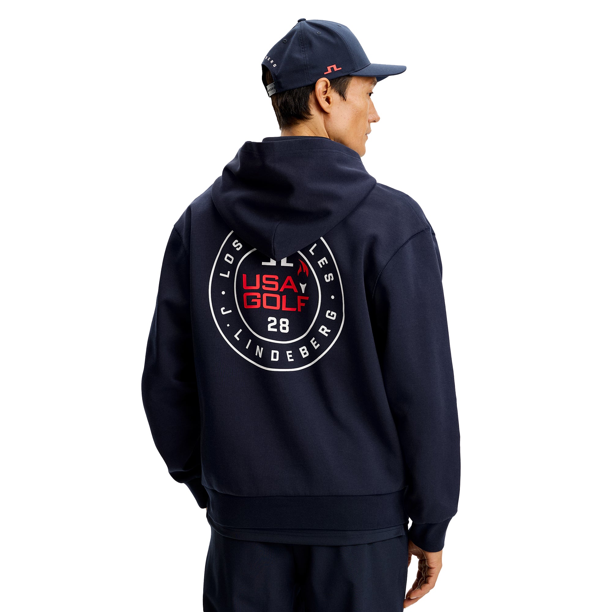 J.Lindeberg Golf Scottie Hoodie - JL Navy 6855 - GMJS15621-6855