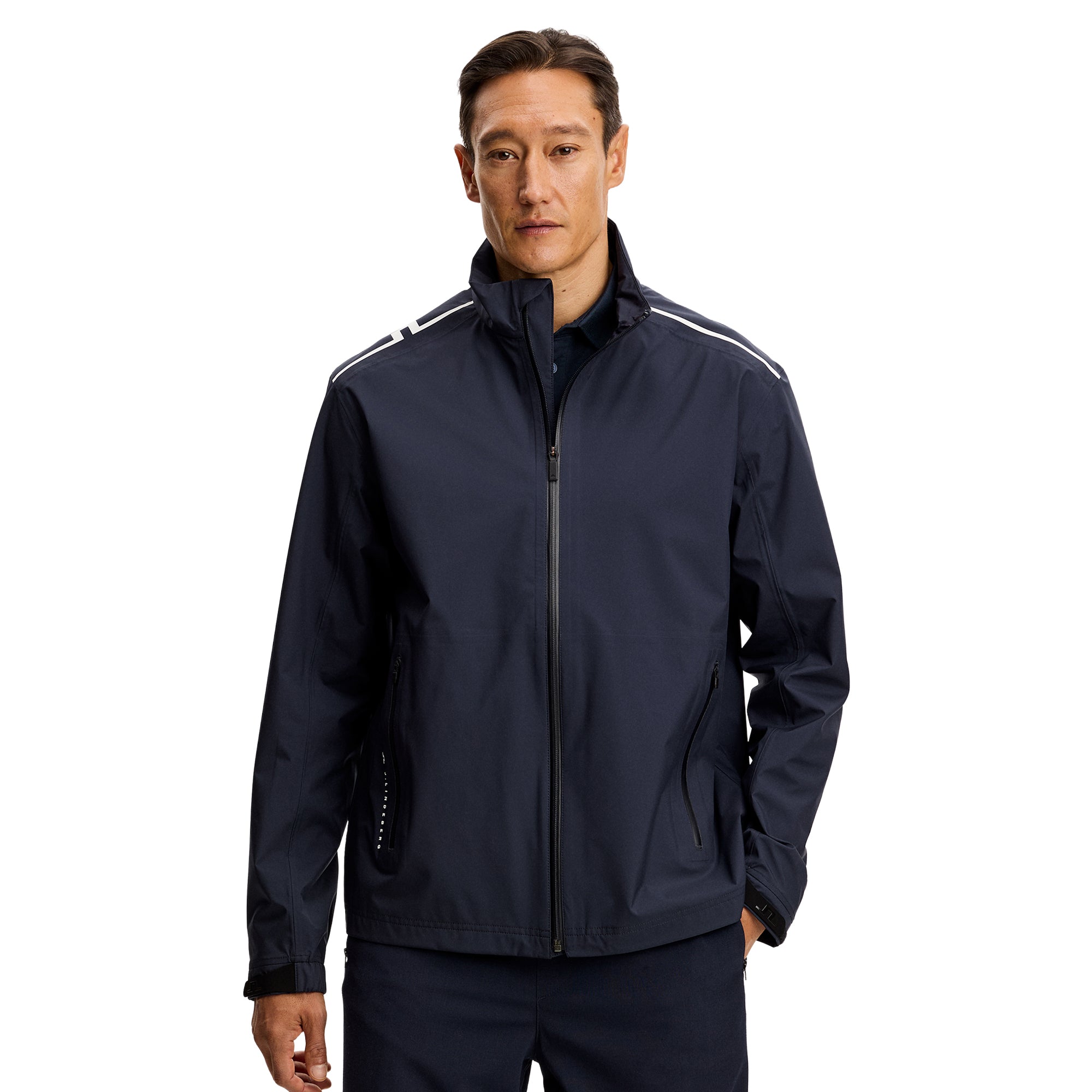 J.Lindeberg Golf Shay Rain Jacket SS26 - JL Navy 6855 - GMOW14435