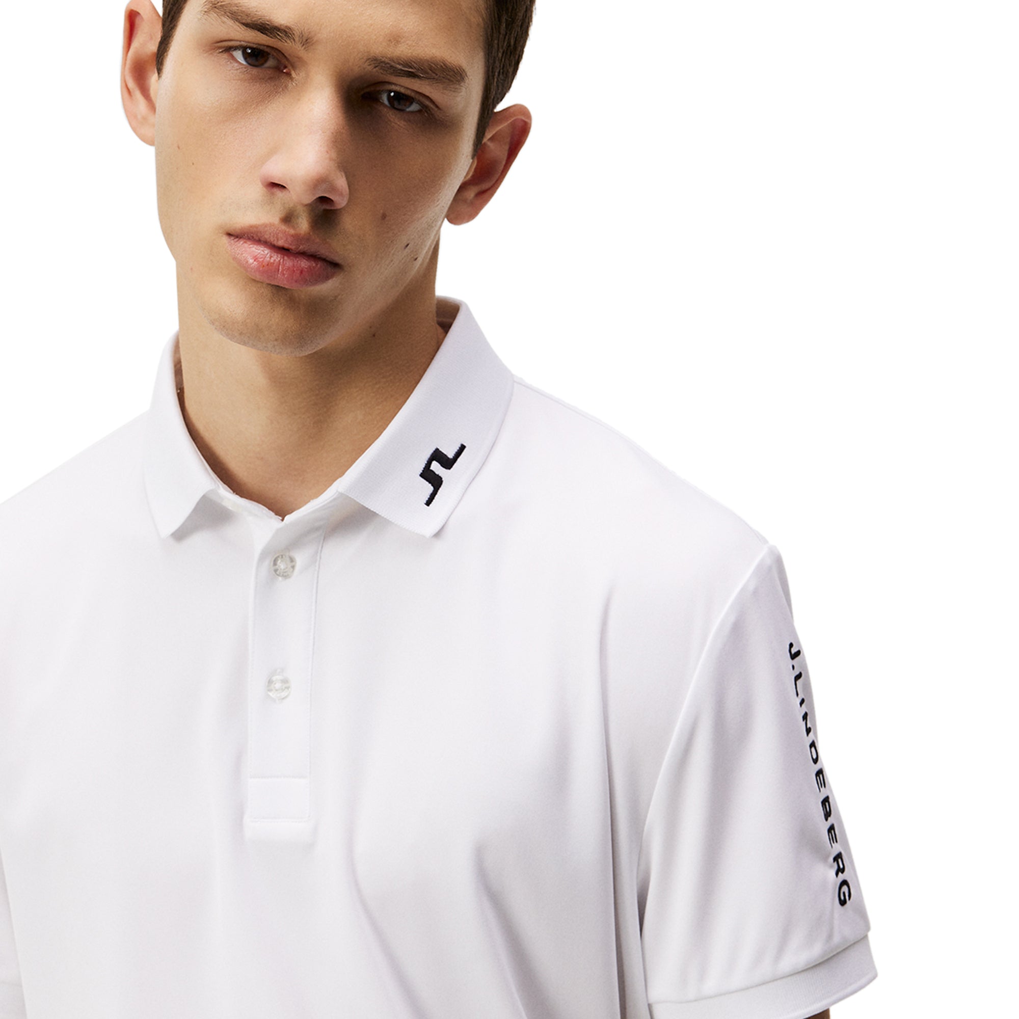 J.Lindeberg Golf Tour Tech Polo Shirt - White 0000 - GMJT06337