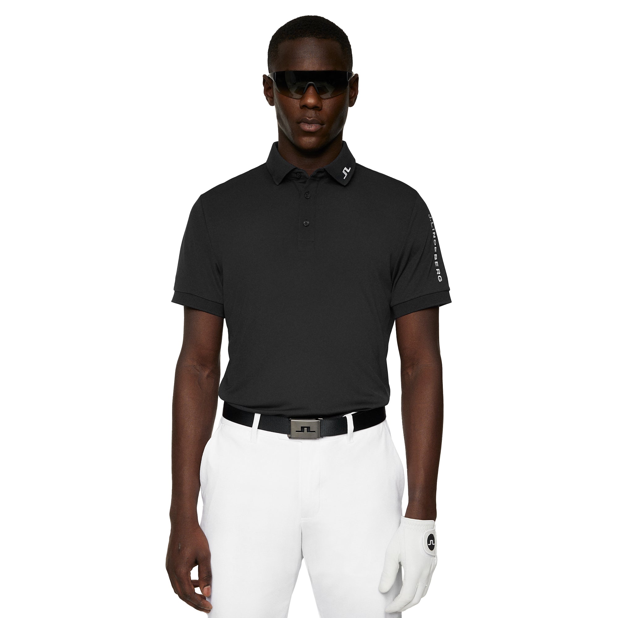 J.Lindeberg Golf Tour Tech Polo Shirt - Black 9999