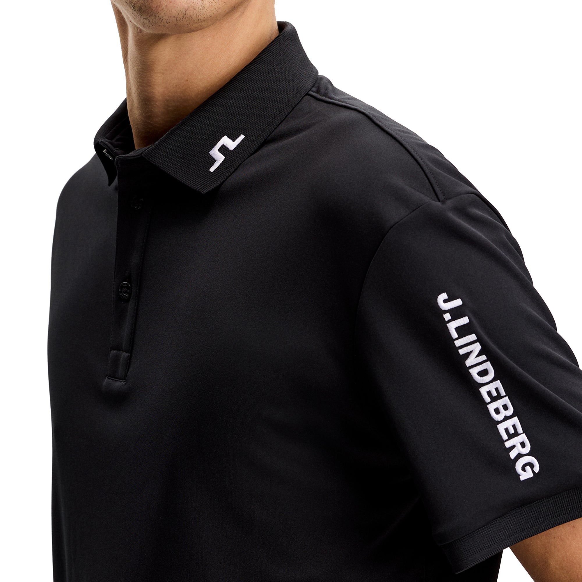 J.Lindeberg Golf Tour Tech Polo Shirt NOOS - Black 9999