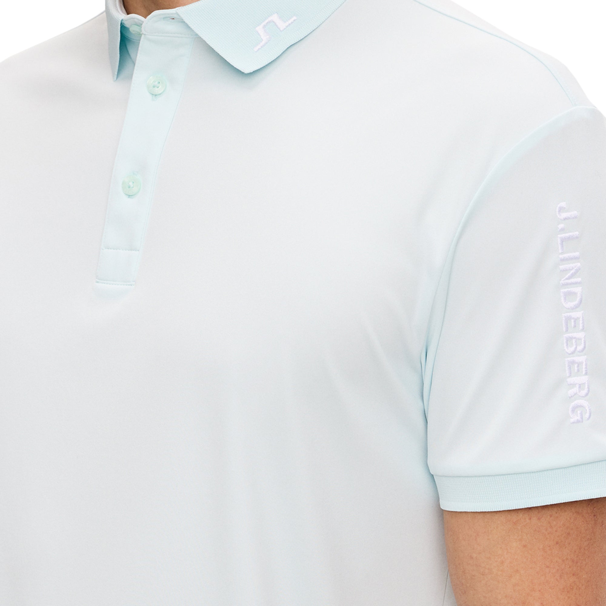 J.Lindeberg Golf Tour Tech Polo Shirt SS26 - Sky Light O576