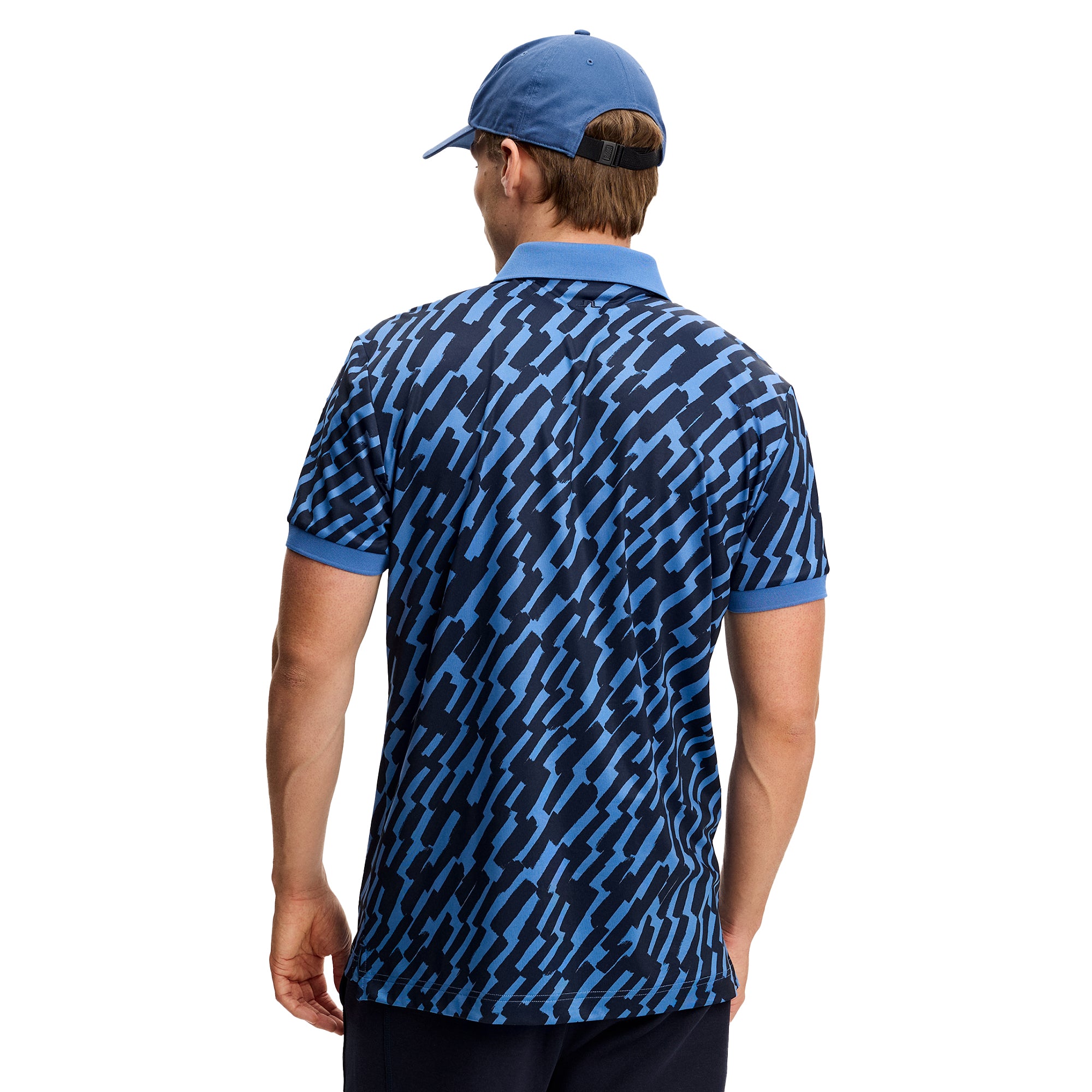 J.Lindeberg Golf Tour Tech Print Polo Shirt SS26 - Oak Federal