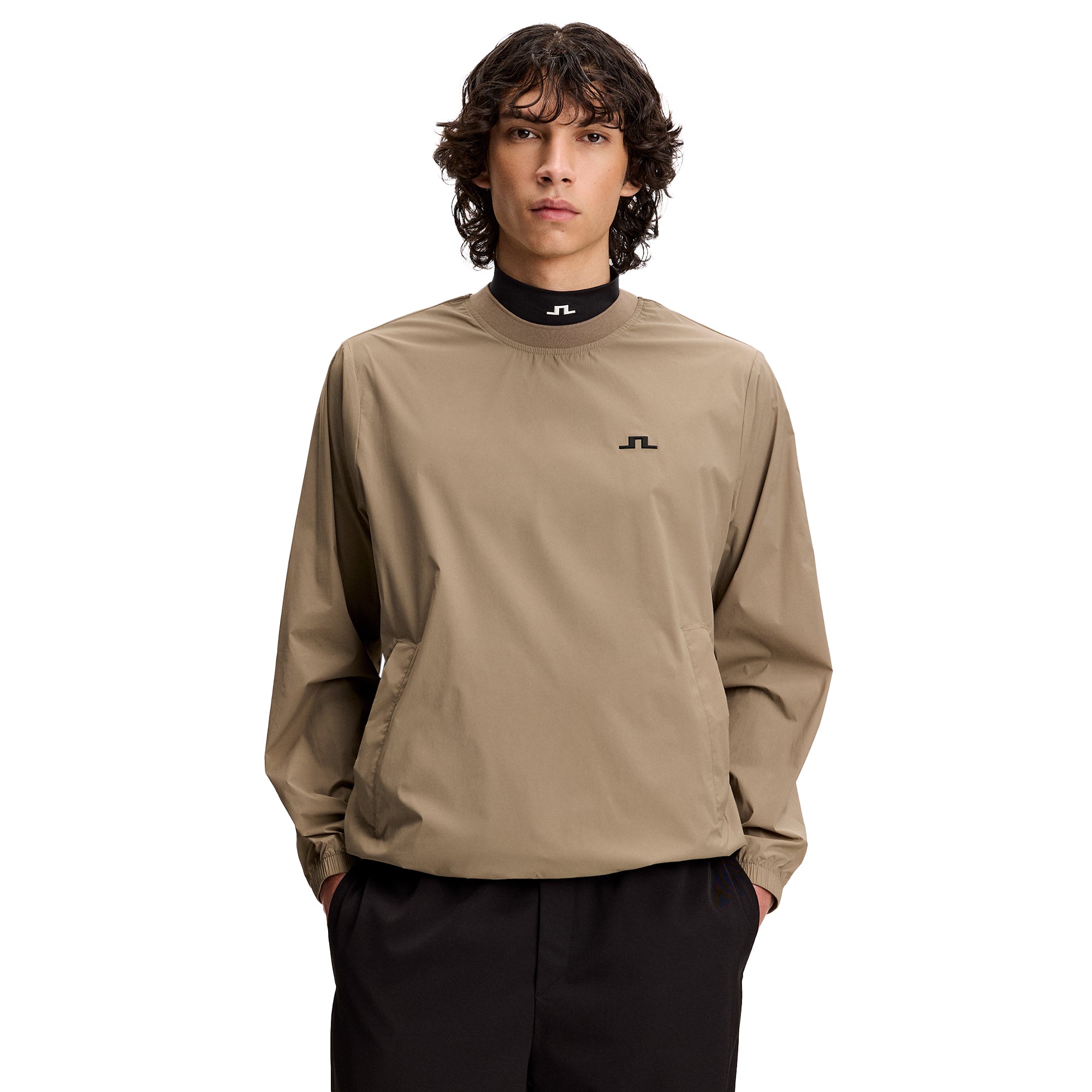 J.Lindeberg Golf Ulf Crewneck Windbreaker SS26 - Brindle U144