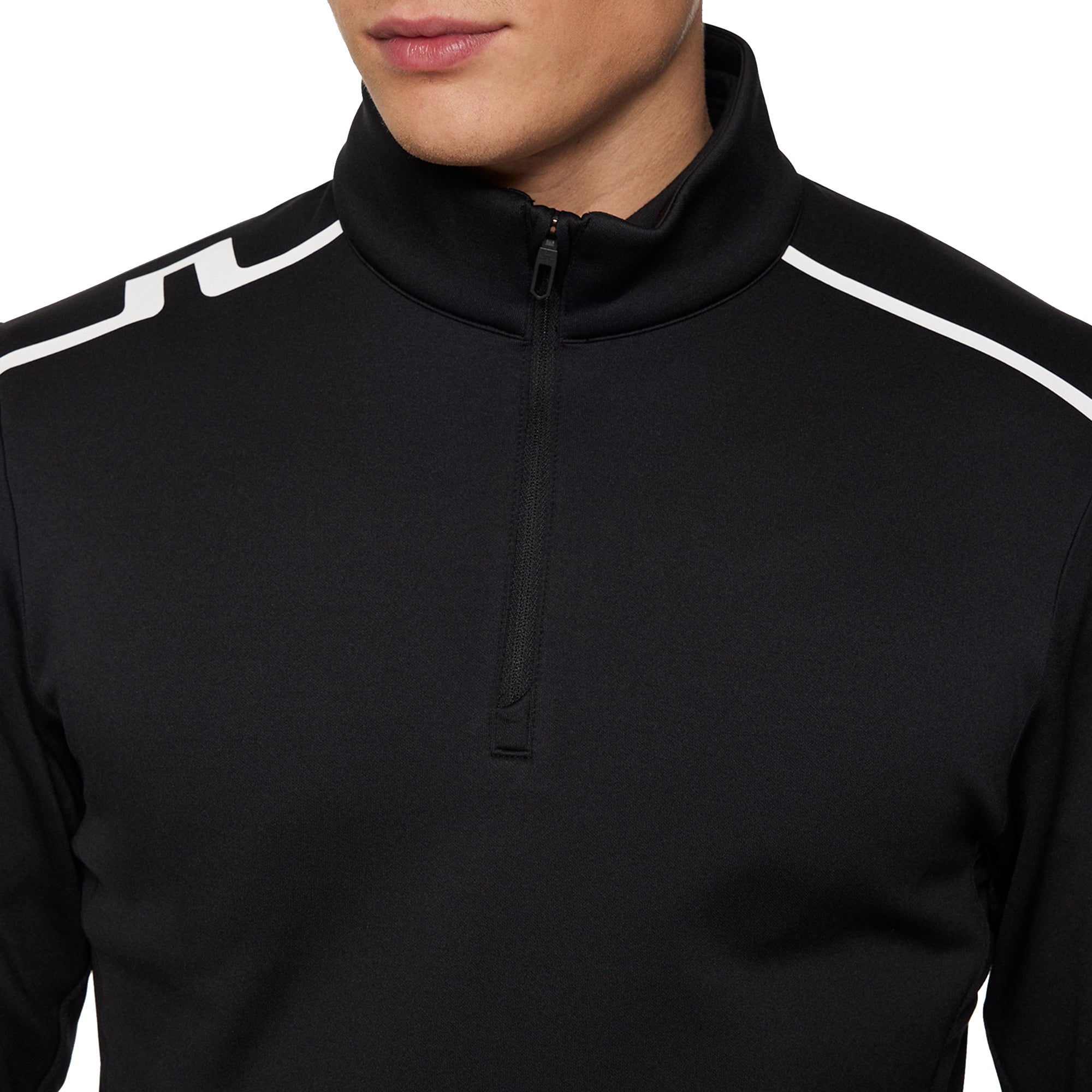 J.Lindeberg Golf Vinnie 1/4 Zip Mid Layer FW25 - Black 9999