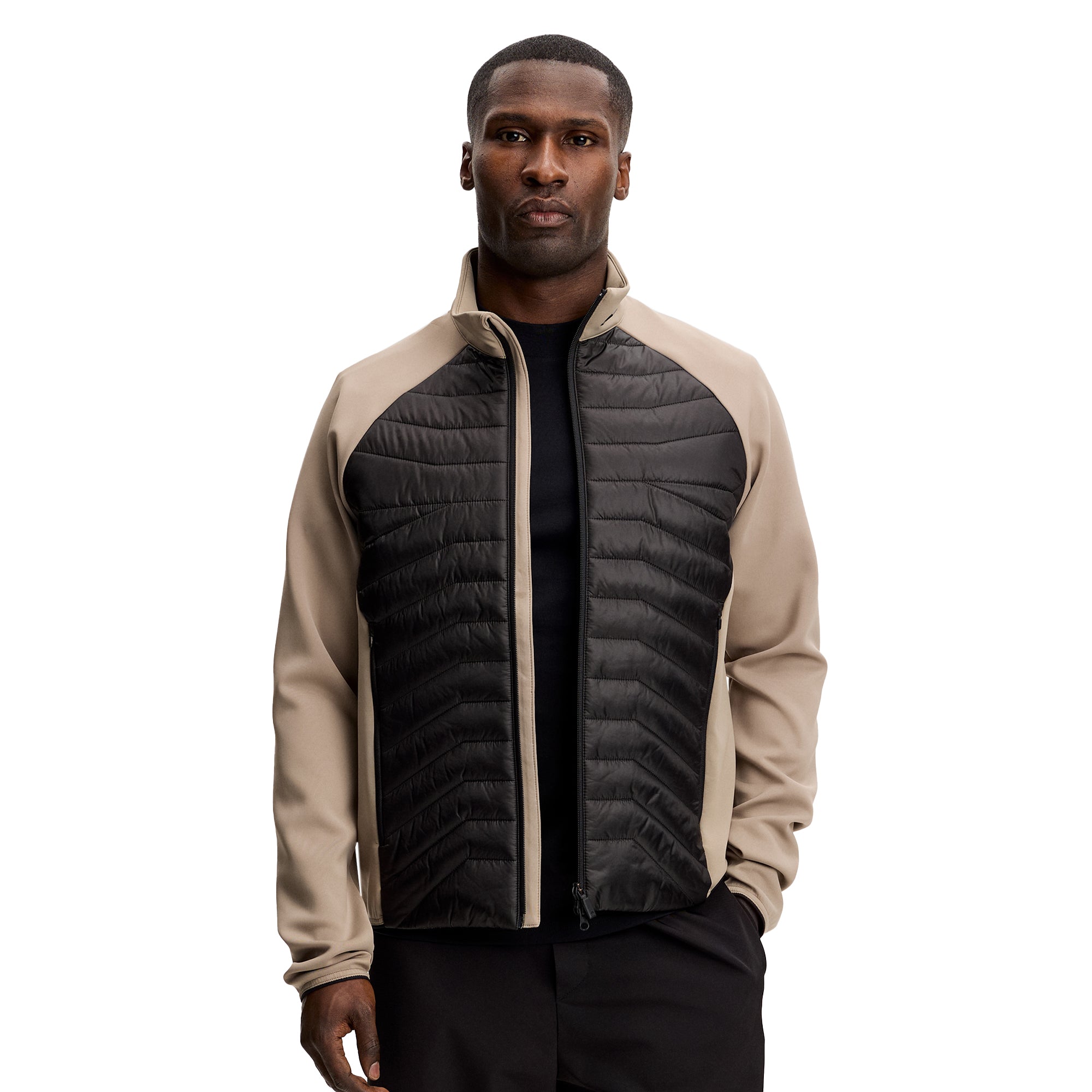J.Lindeberg Golf Heyden Quilt Hybrid Jacket SS26 - Brindle U144