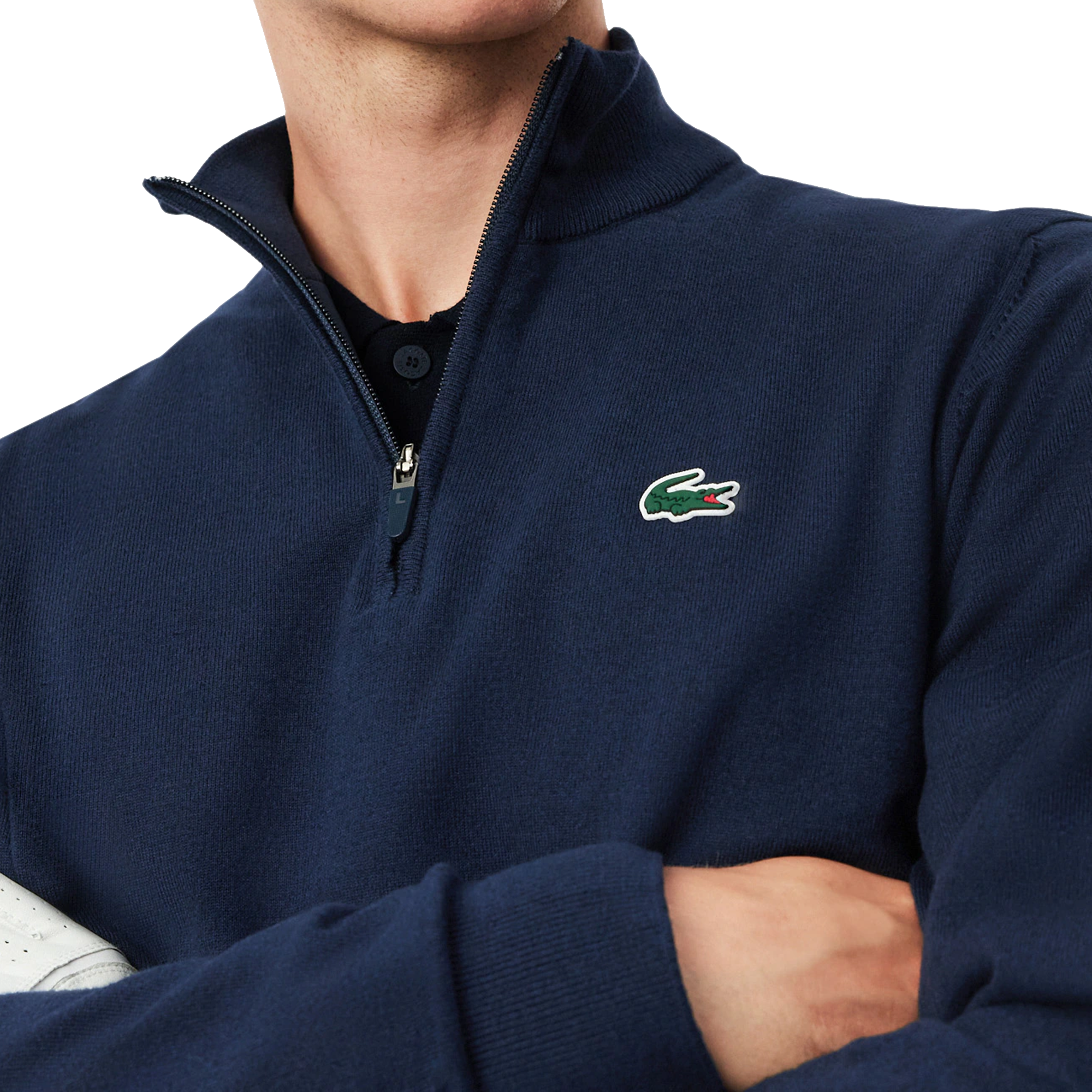 Lacoste 1/4 Zip Windbreaker Sweater - Midnight Blue 166 - AH4808