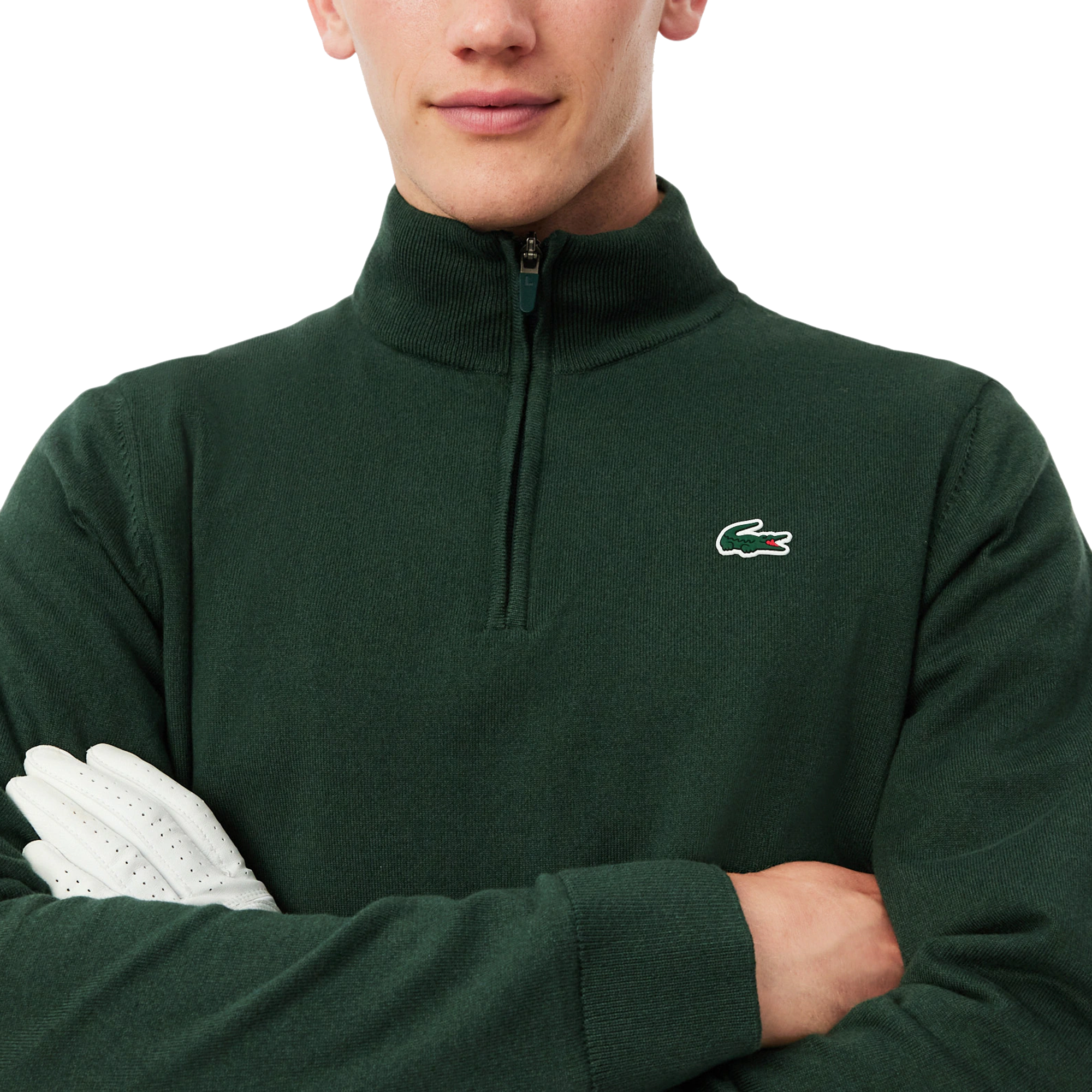 Lacoste 1/4 Zip Windbreaker Sweater - Sinople Green YZP - AH4808