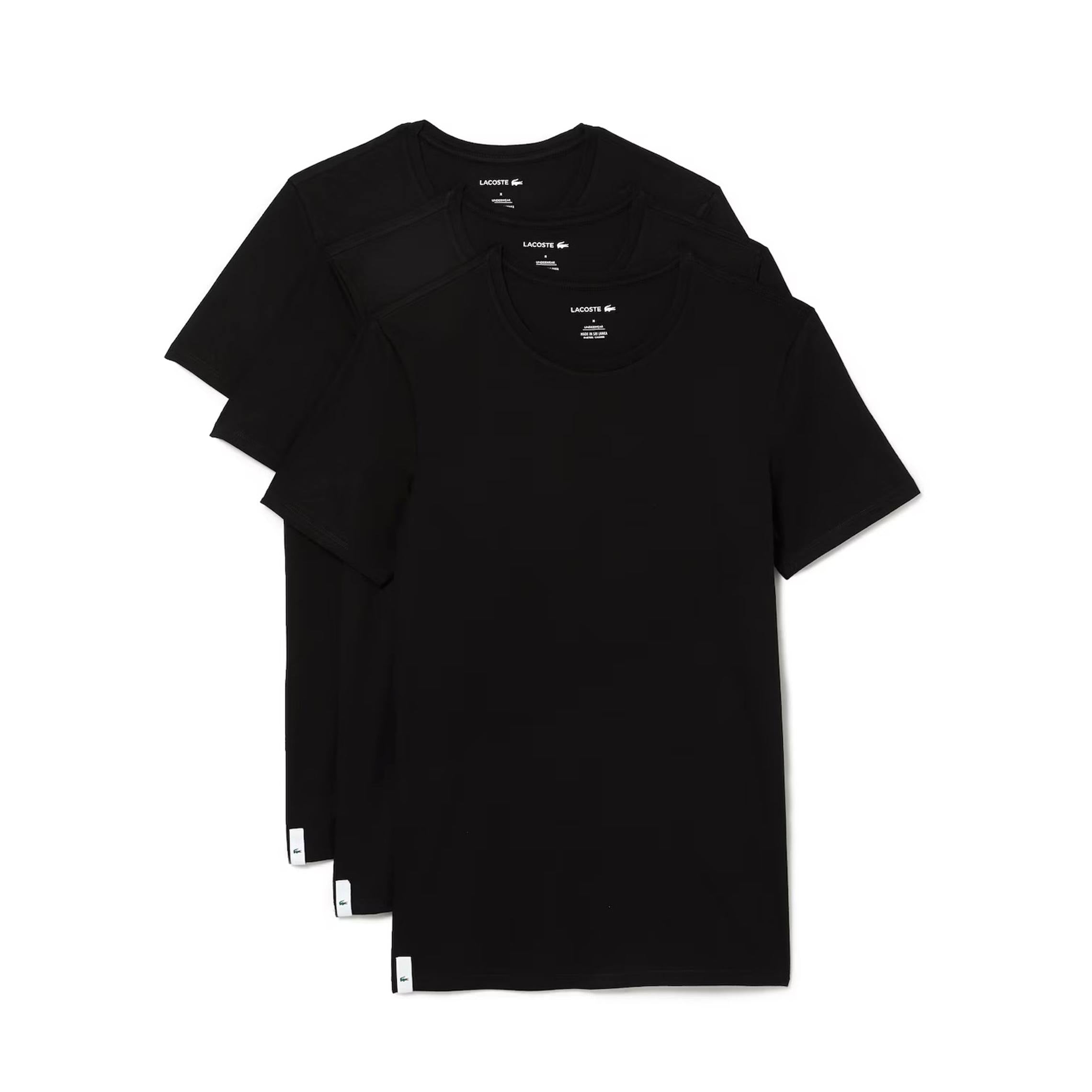Lacoste Basic Cotton Tee Shirt Pack Black 031 TH3321-031