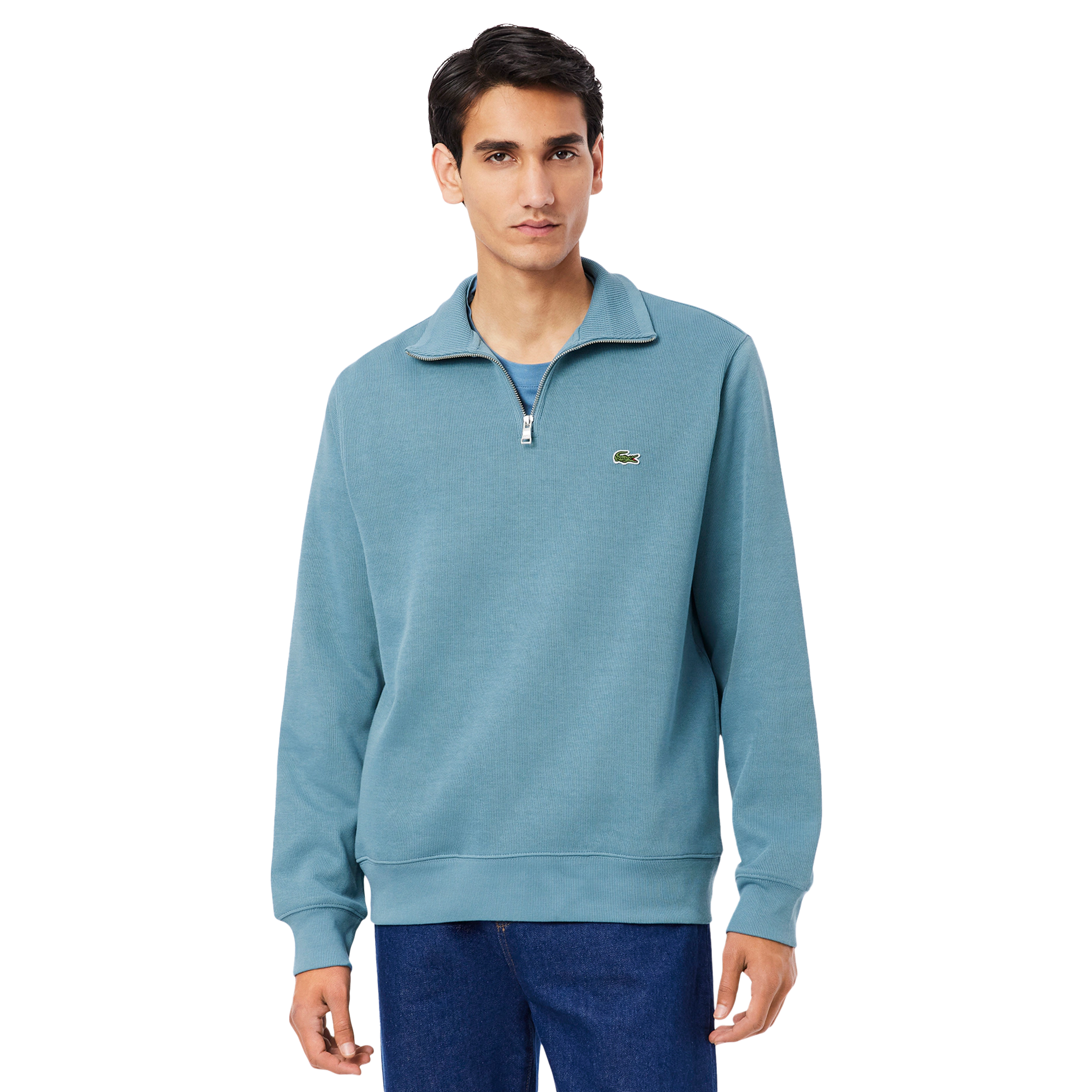 second layer ニットポロ Lacoste Classic 1/2 Zip Sweater - Blue HD9 - SH1927-HD9