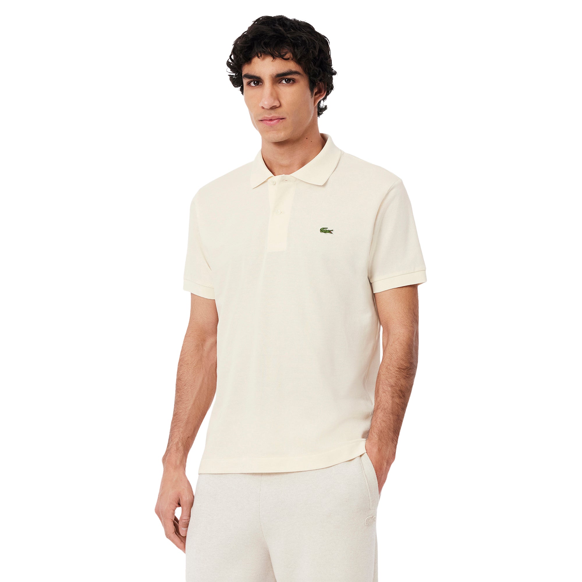 Lacoste Classic Pique Polo Shirt Ecru White XFJ L1212 XFJ