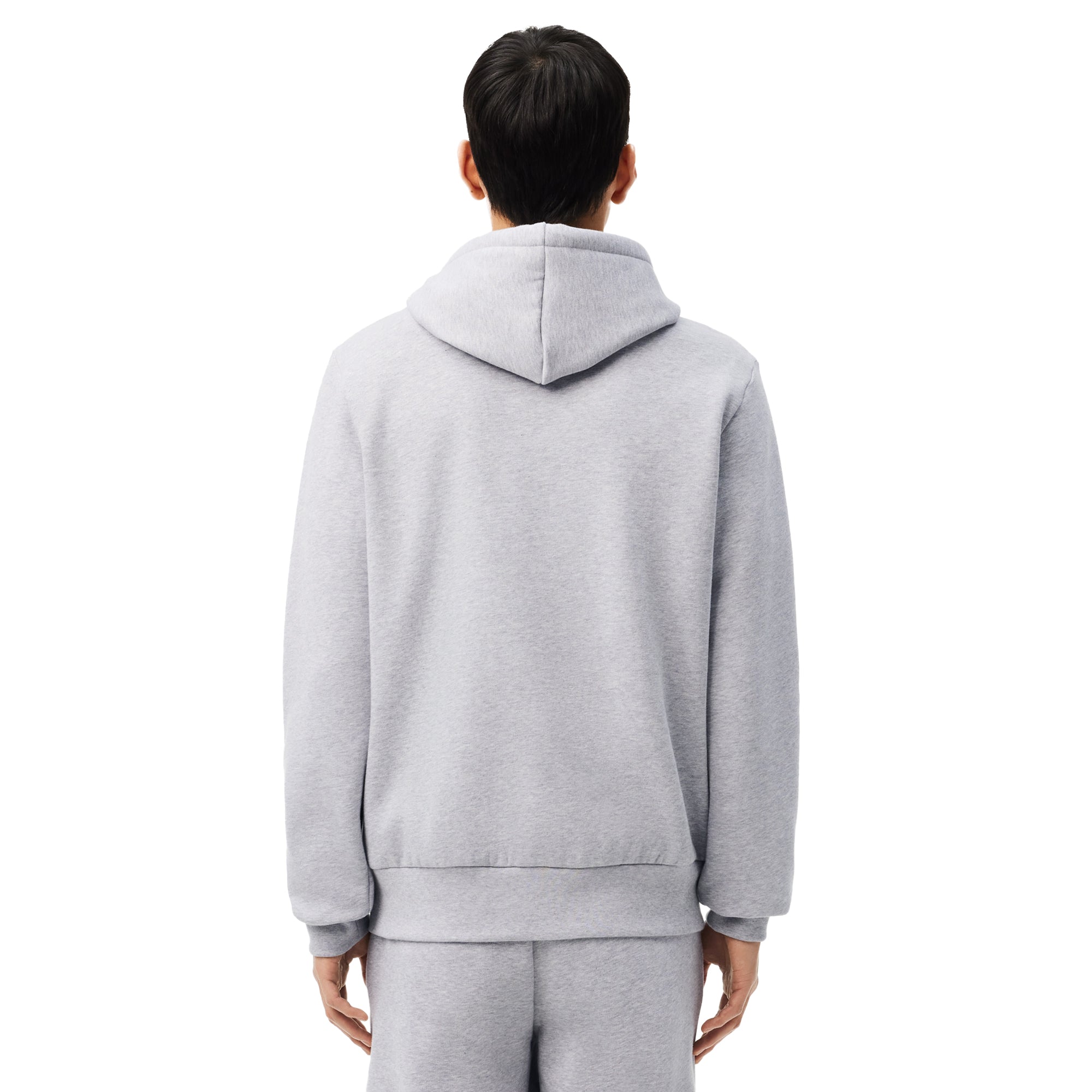 Lacoste Full Zip Fleece Hoodie - Silver Chine CCA - SH9626-CCA