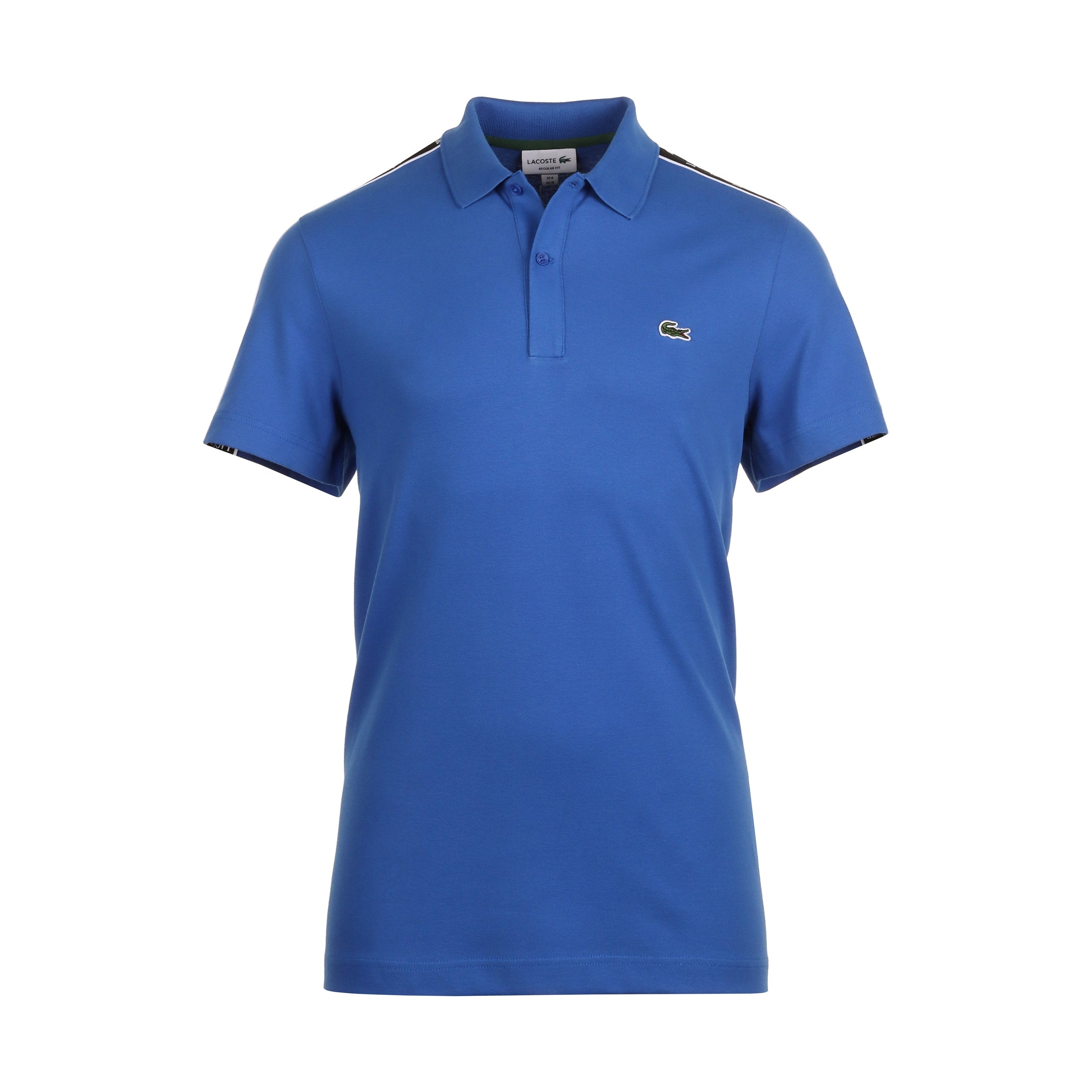 Lacoste Logo Stripe Pique Polo Shirt SS24 Sapphire Blue IXW