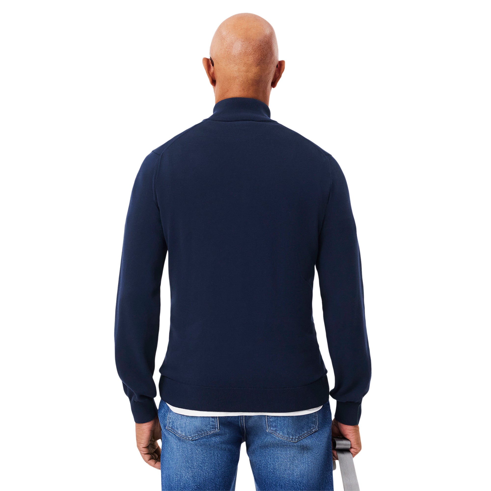 Lacoste Organic Cotton 1/4 Zip - Navy 166 - AH1980-166 - Function18